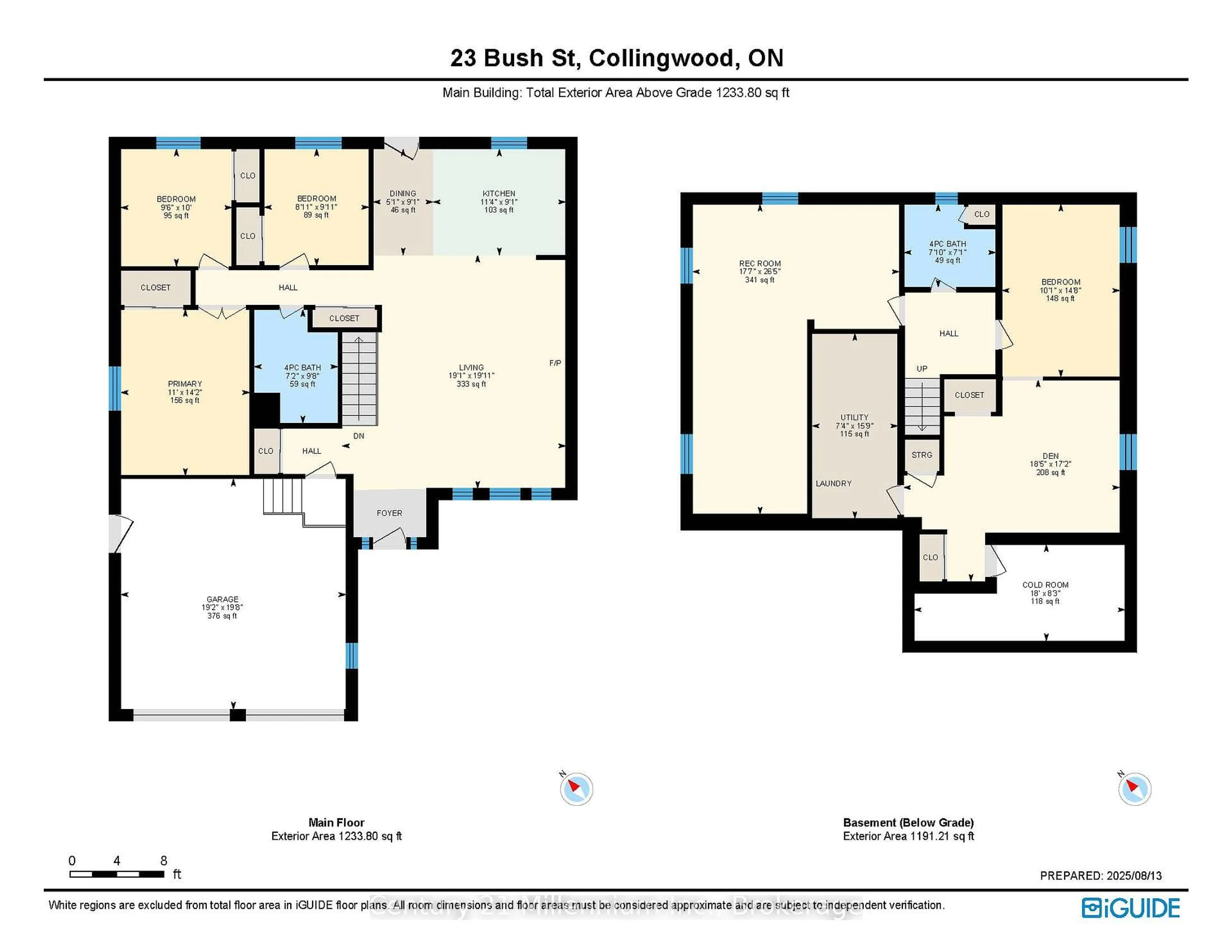 Floor plan for 23 Bush St, Collingwood Ontario L9Y 4S9