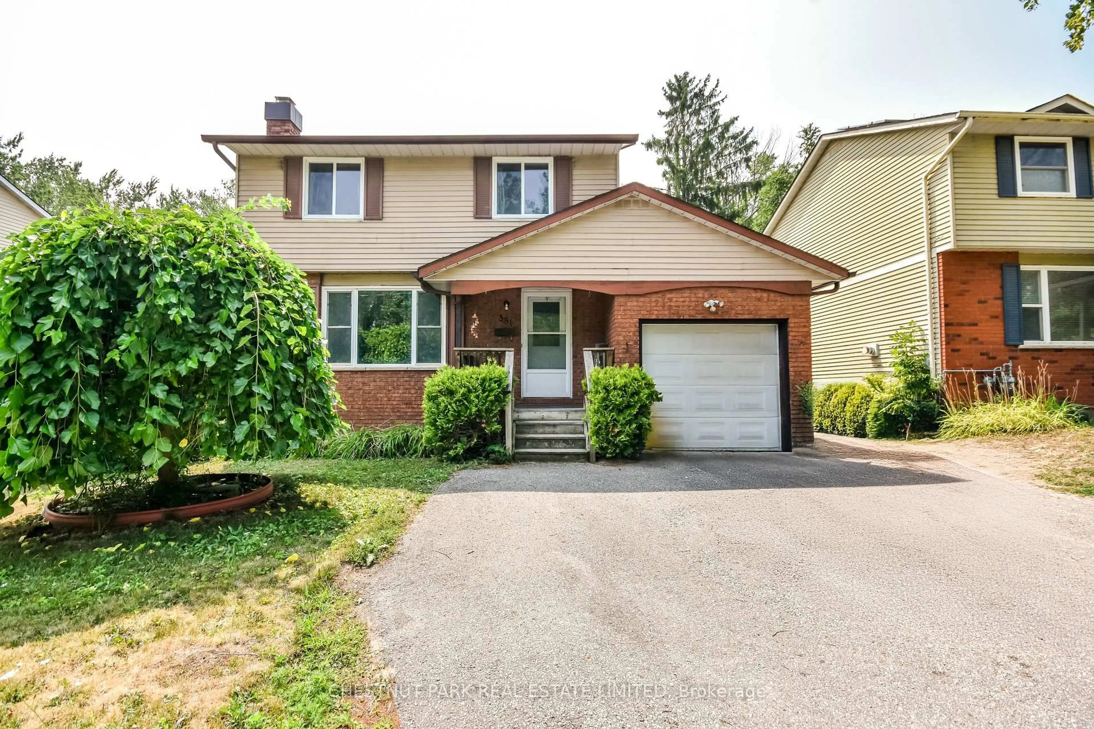 Home with vinyl exterior material, street for 381 Sundial Dr, Orillia Ontario L3V 4A5