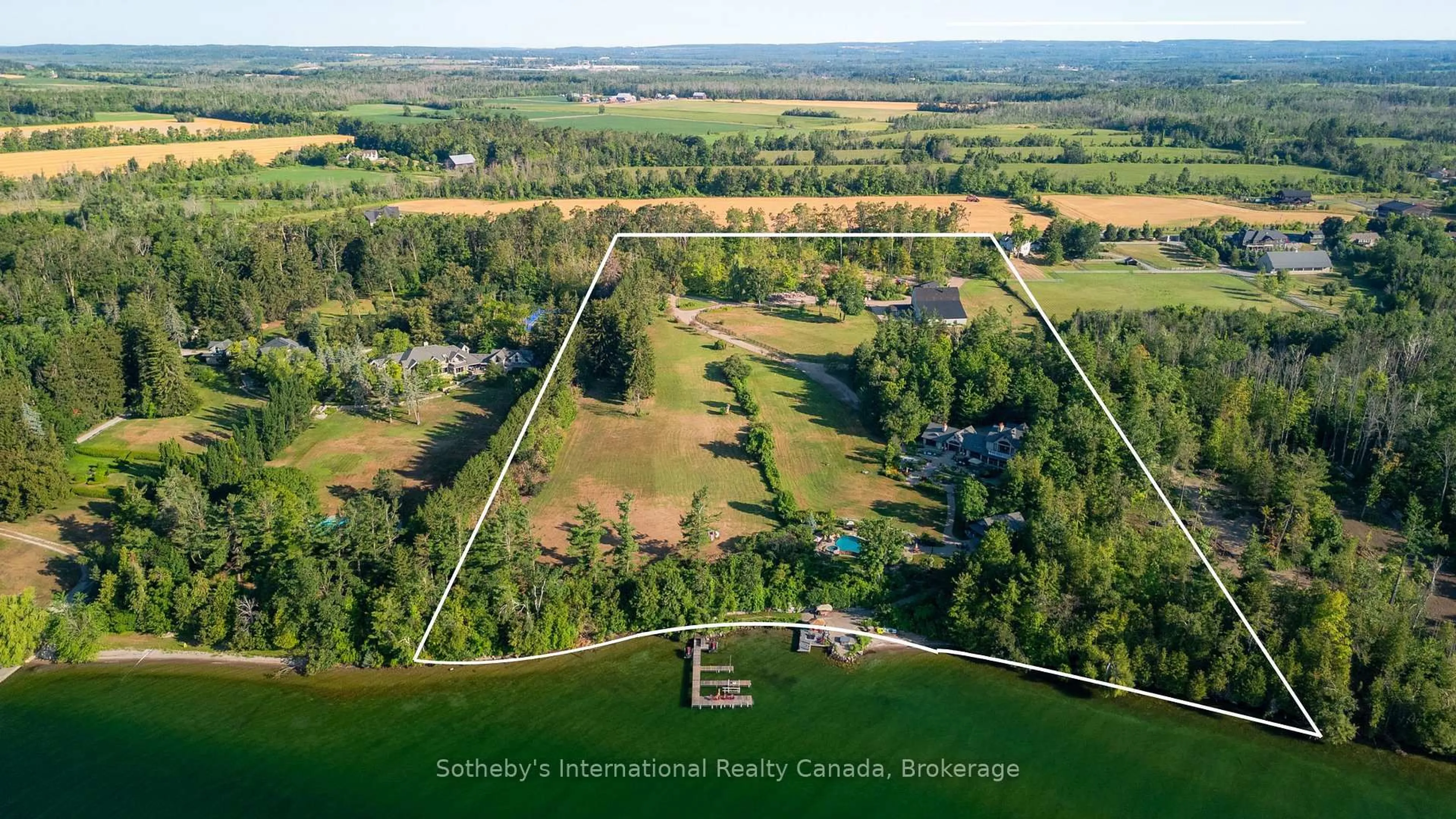 A pic from outside/outdoor area/front of a property/back of a property/a pic from drone, water/lake/river/ocean view for 2533 Ridge Rd, Oro-Medonte Ontario L0L 2L0