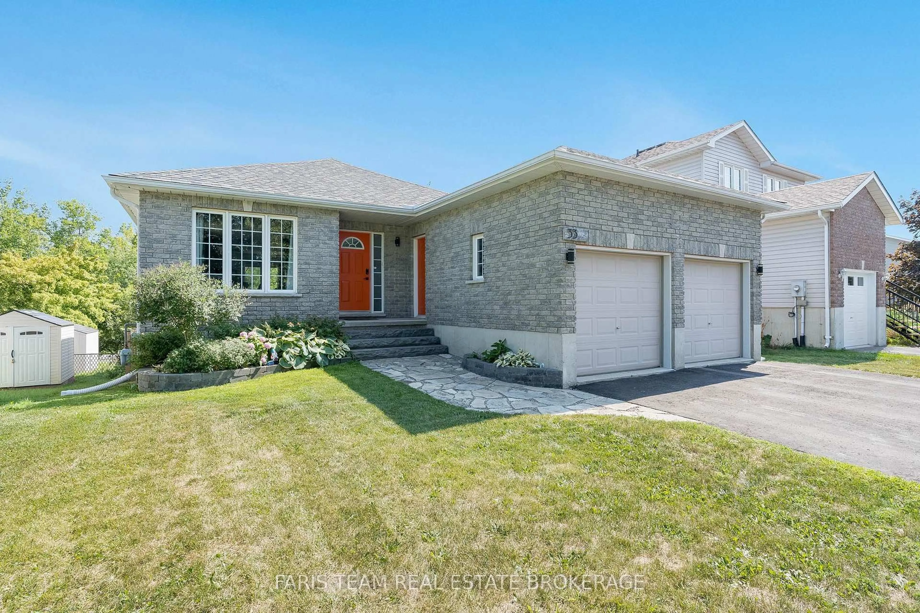 Home with brick exterior material, street for 33 Georgias Walk, Tay Ontario L0K 2A0