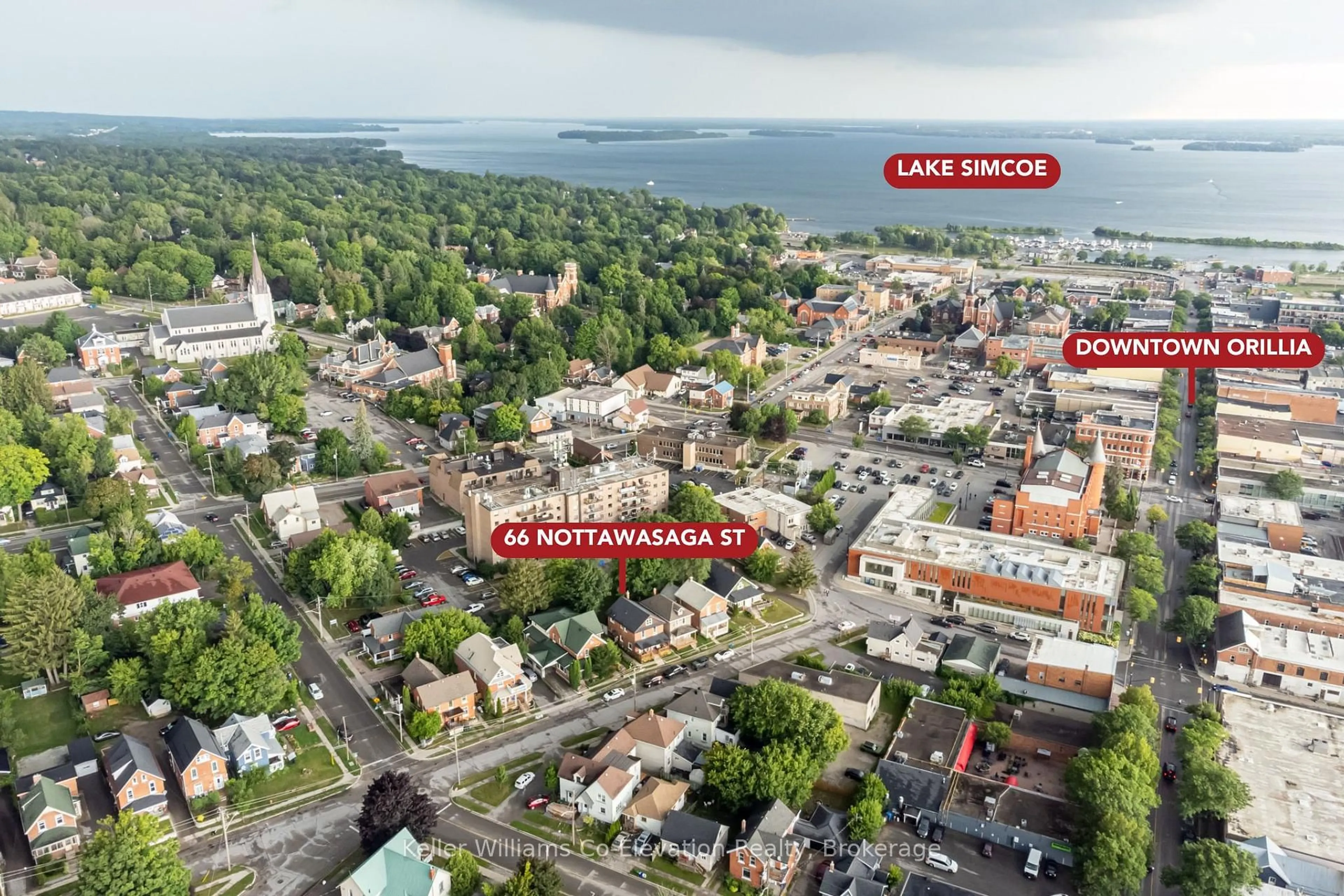 Picture of a map for 66 Nottawasaga St, Orillia Ontario L3V 3J4
