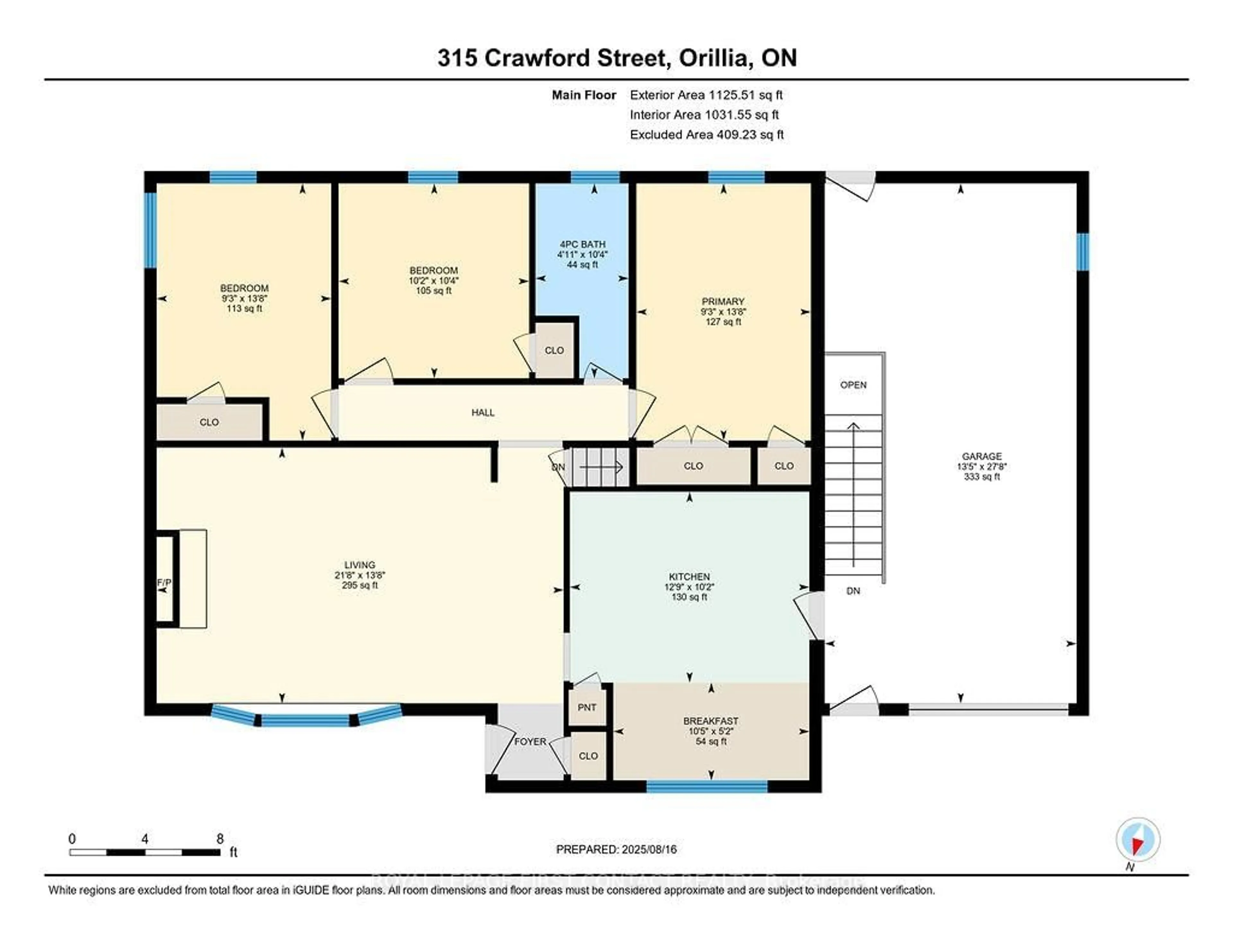 Floor plan for 315 Crawford St, Orillia Ontario L3V 1K2