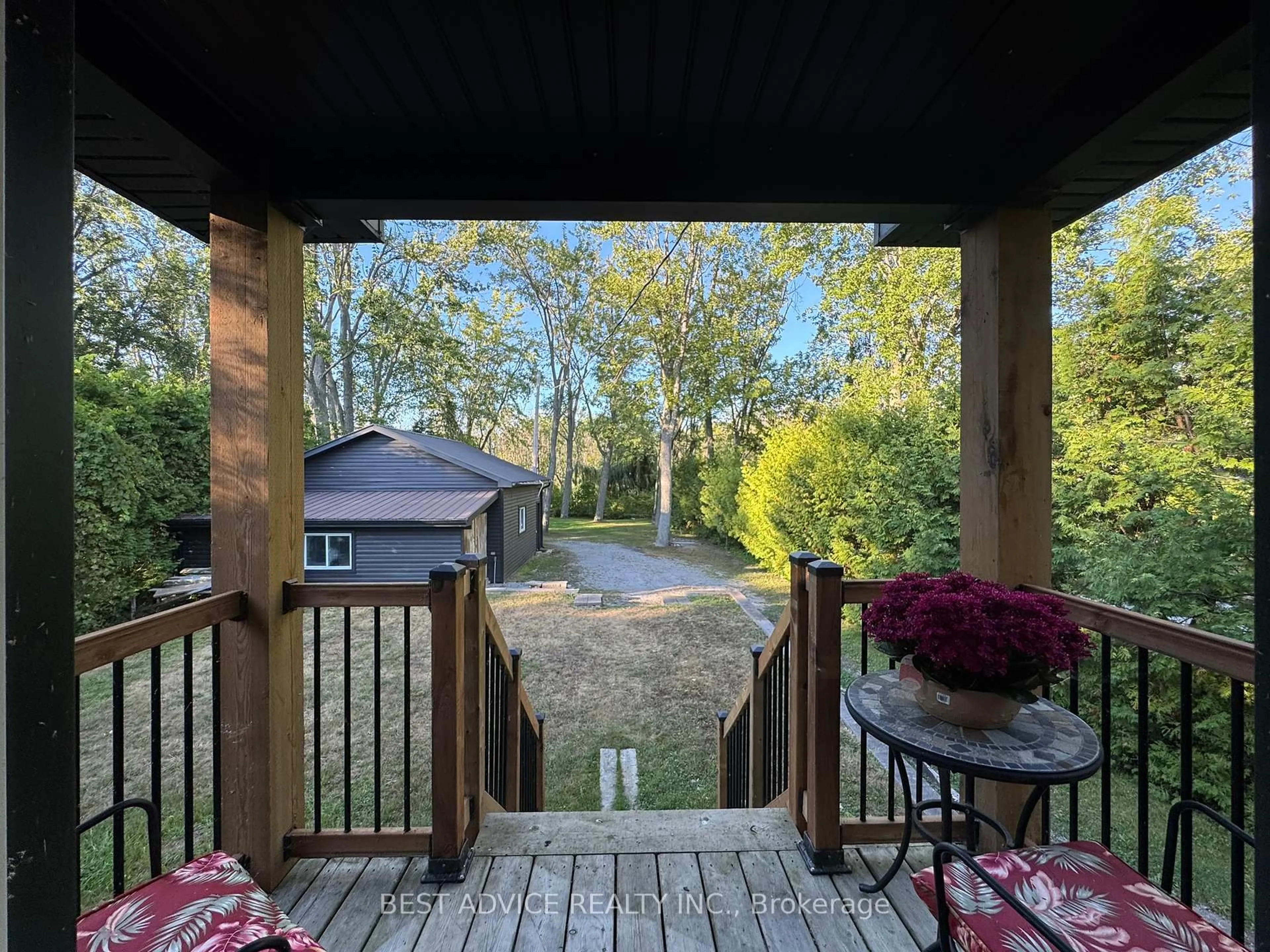 Patio, forest/trees view for 3794 Muley Point Lane, Ramara Ontario L3V 6H7