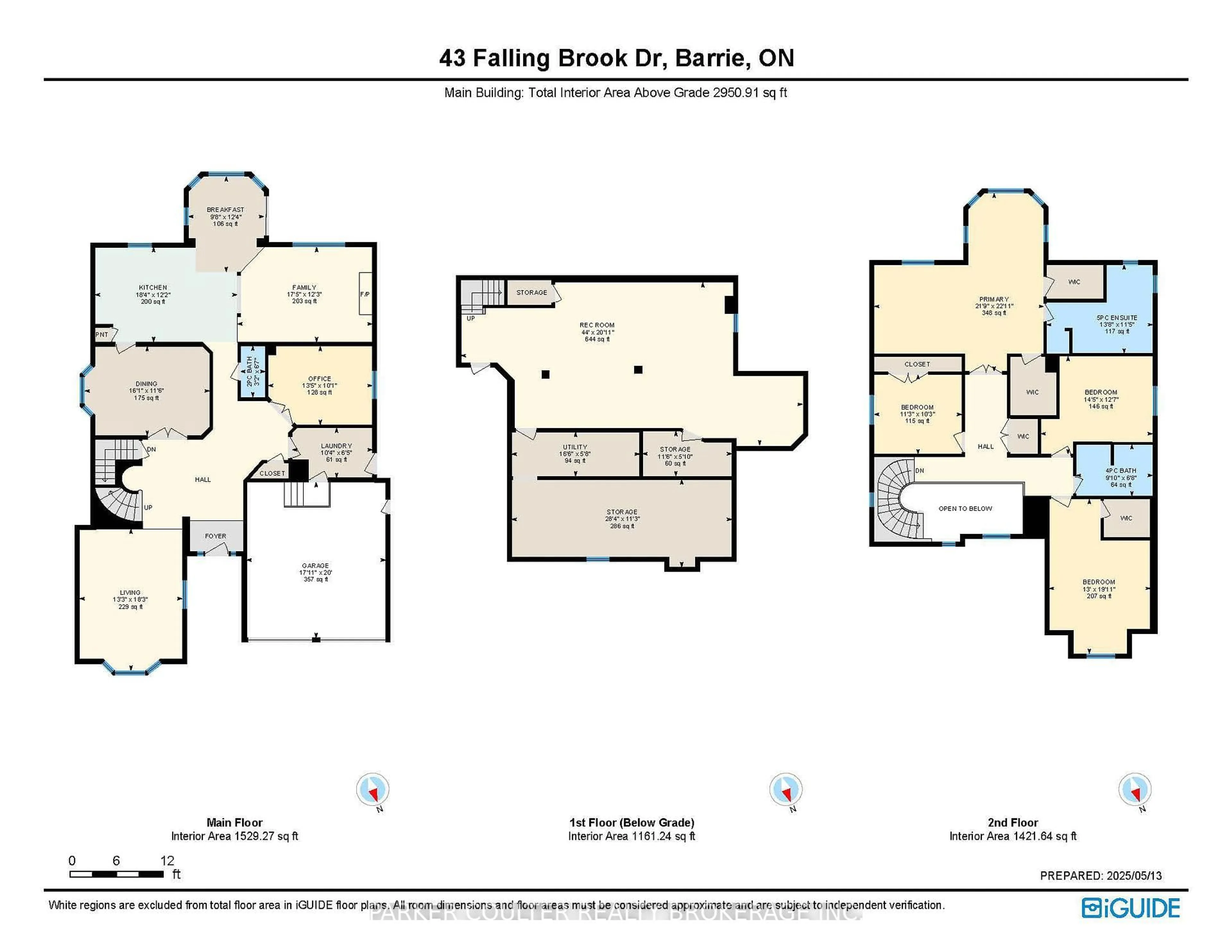Floor plan for 43 Falling Brook Dr, Barrie Ontario L4N 7E9