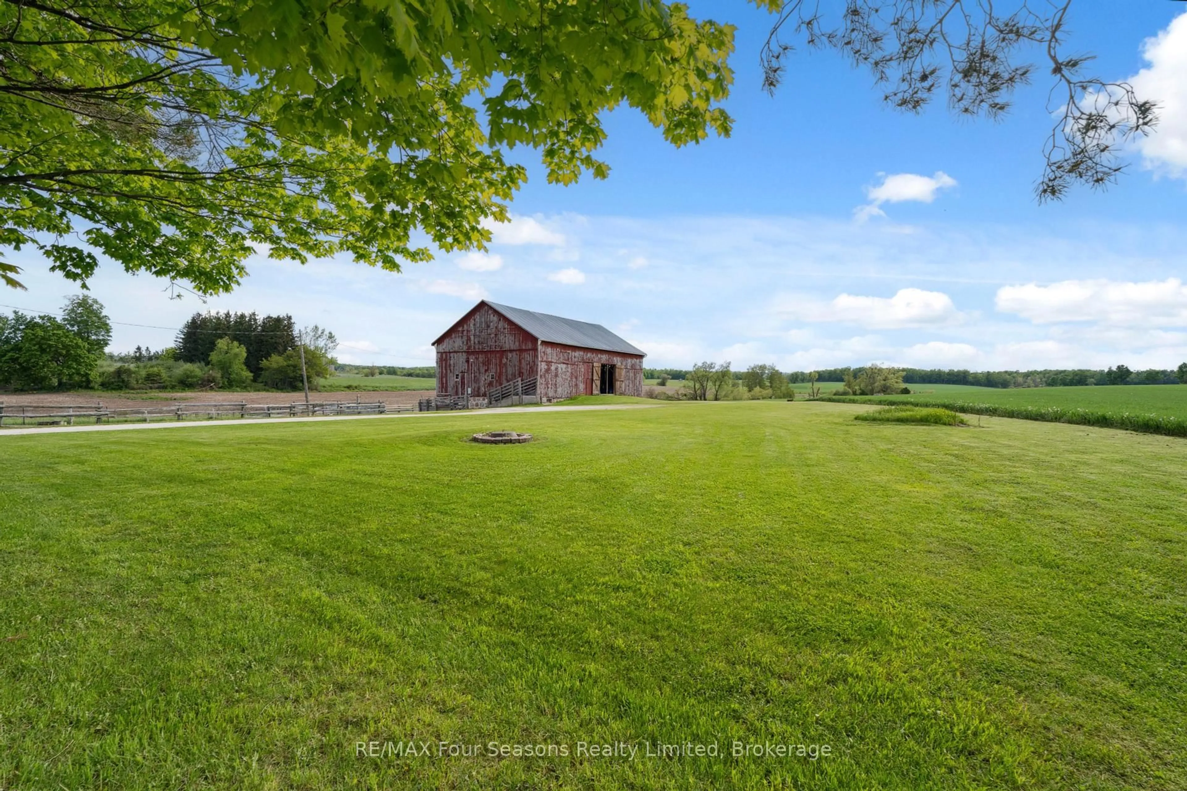 A pic from outside/outdoor area/front of a property/back of a property/a pic from drone, water/lake/river/ocean view for 1154 Fairgrounds Rd, Clearview Ontario L0M 1S0