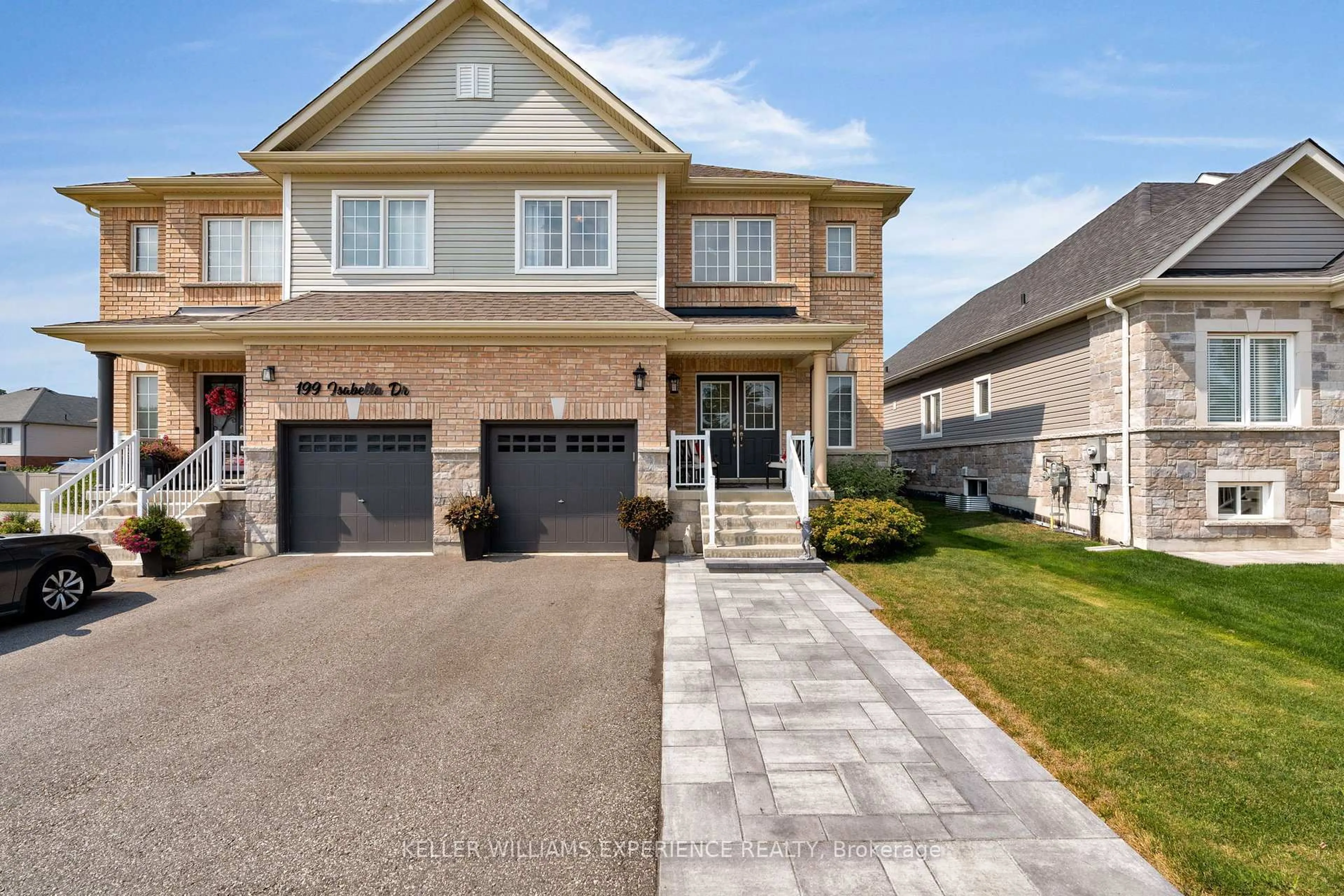 Home with brick exterior material, street for 197 Isabella Dr, Orillia Ontario L3V 8K7