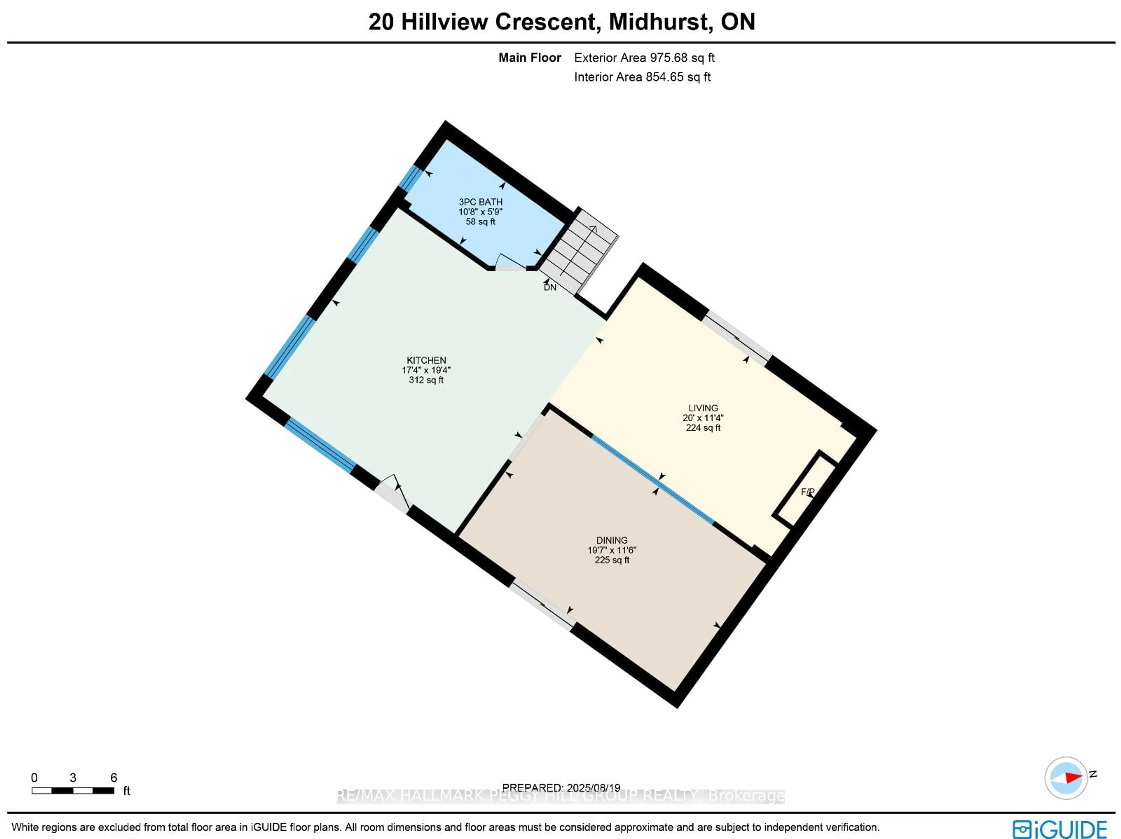 Floor plan for 20 Hillview Cres, Springwater Ontario L9X 1N4