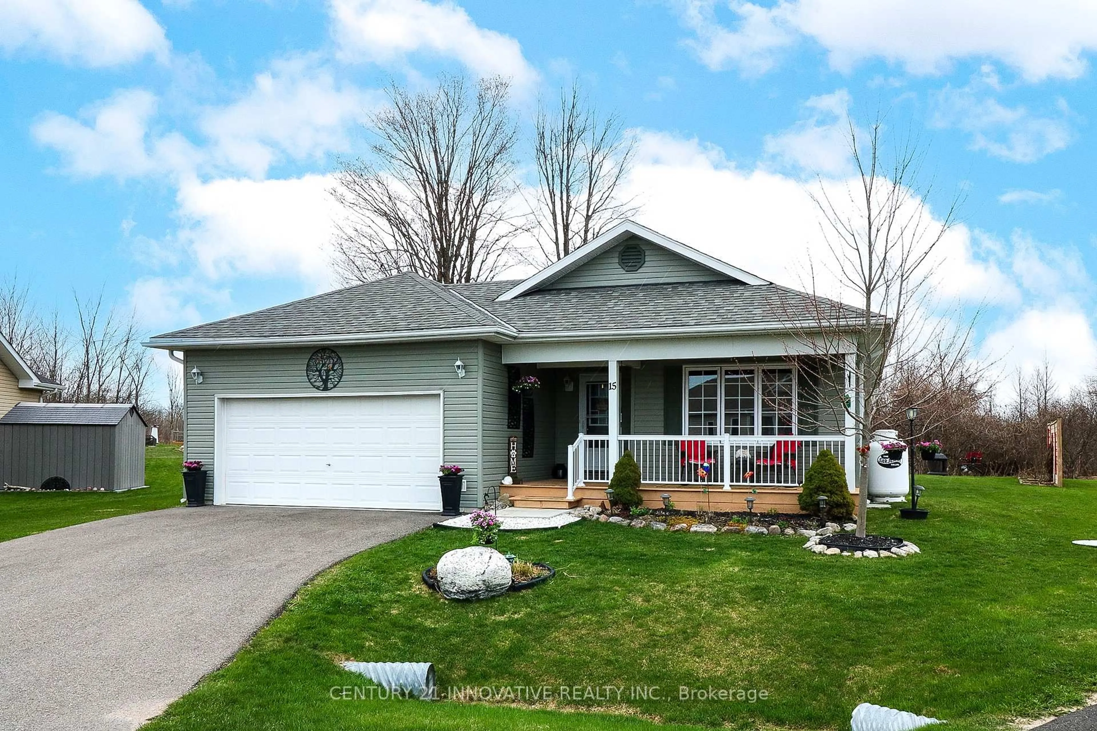 Home with vinyl exterior material, street for 15 Aisworth Dr, Ramara Ontario L3V 8J9