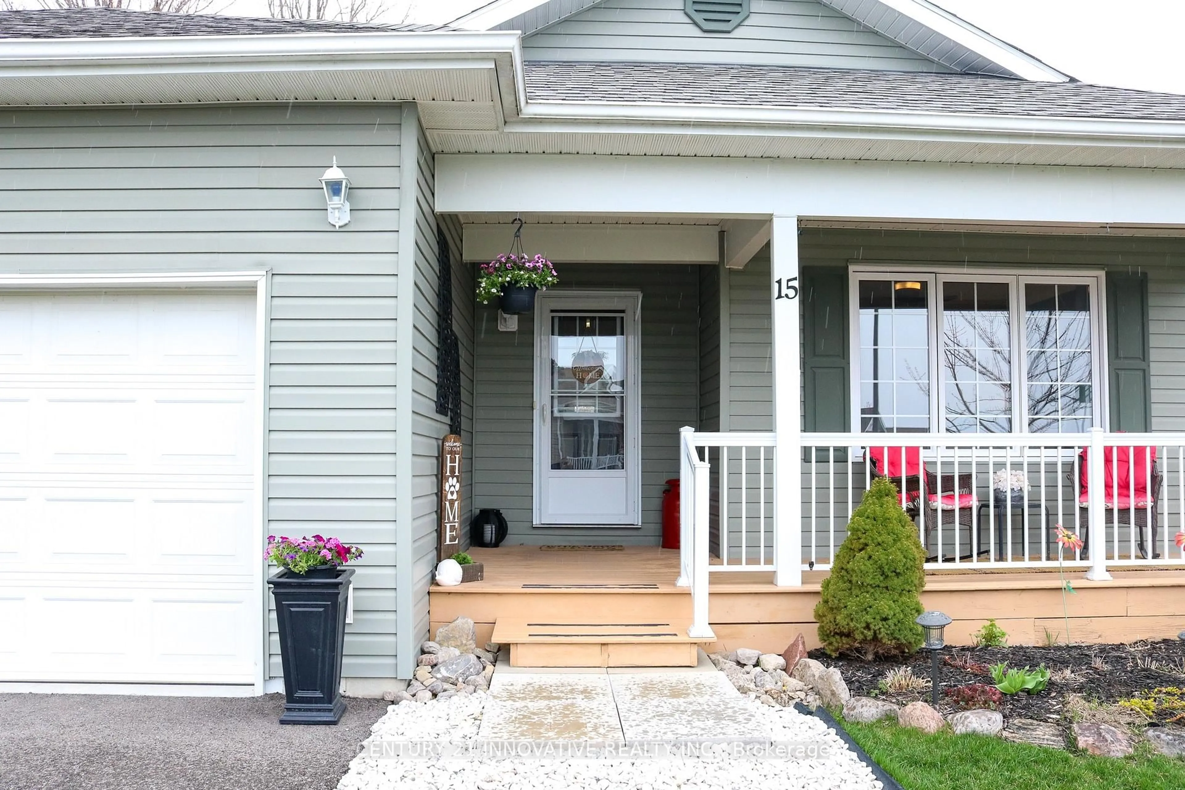 Home with vinyl exterior material, street for 15 Aisworth Dr, Ramara Ontario L3V 8J9