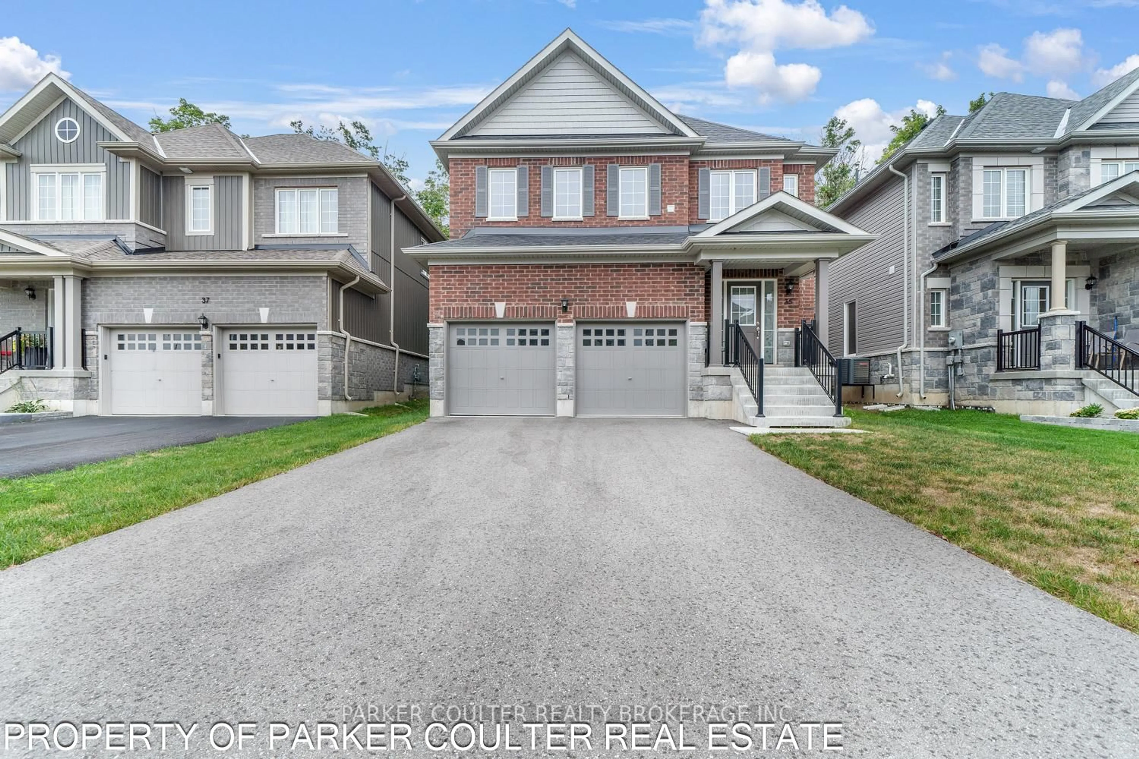 Home with brick exterior material, street for 35 Atlantis Dr, Orillia Ontario L3V 8L4