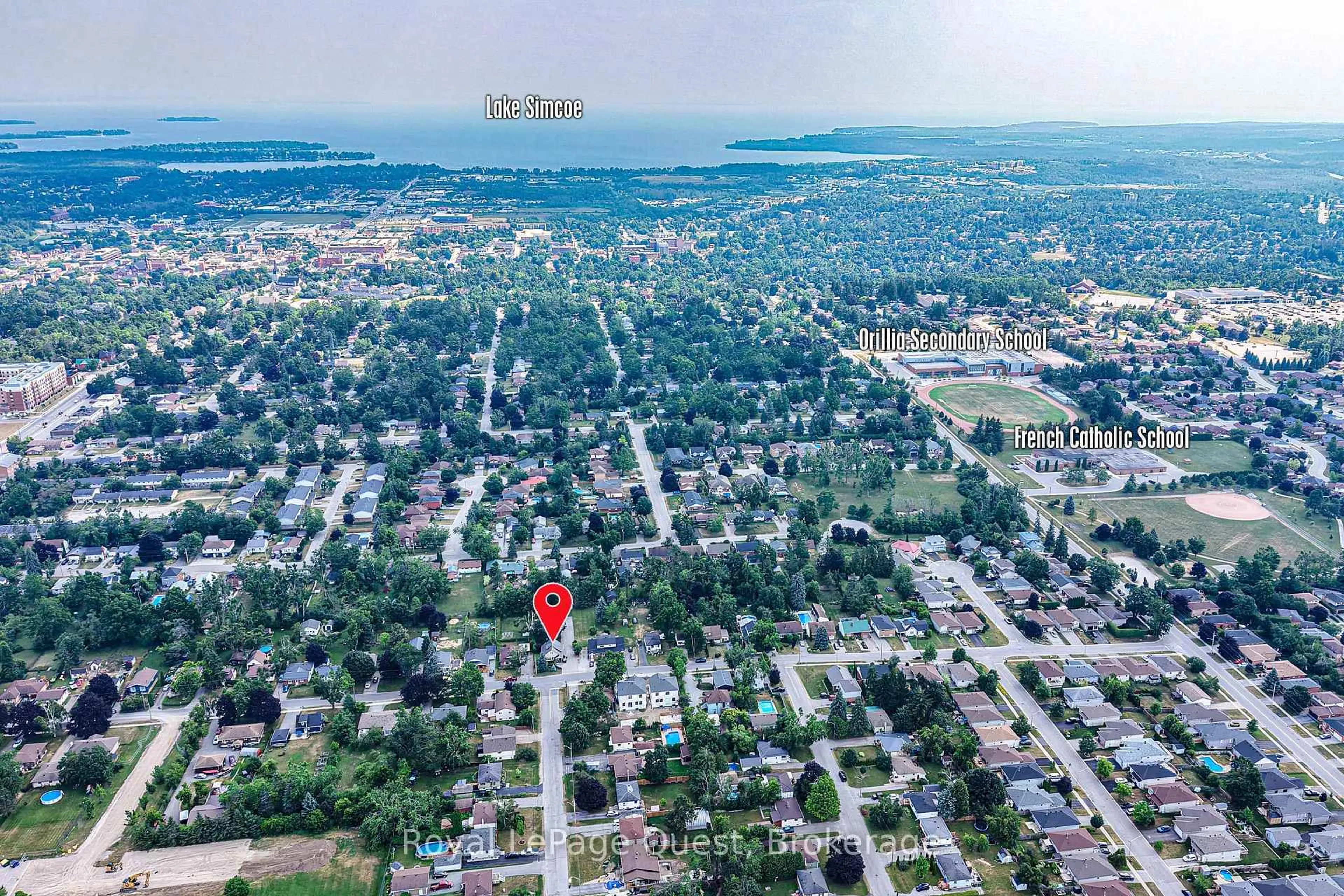 Picture of a map for 43 Calverley St, Orillia Ontario L3V 3T3