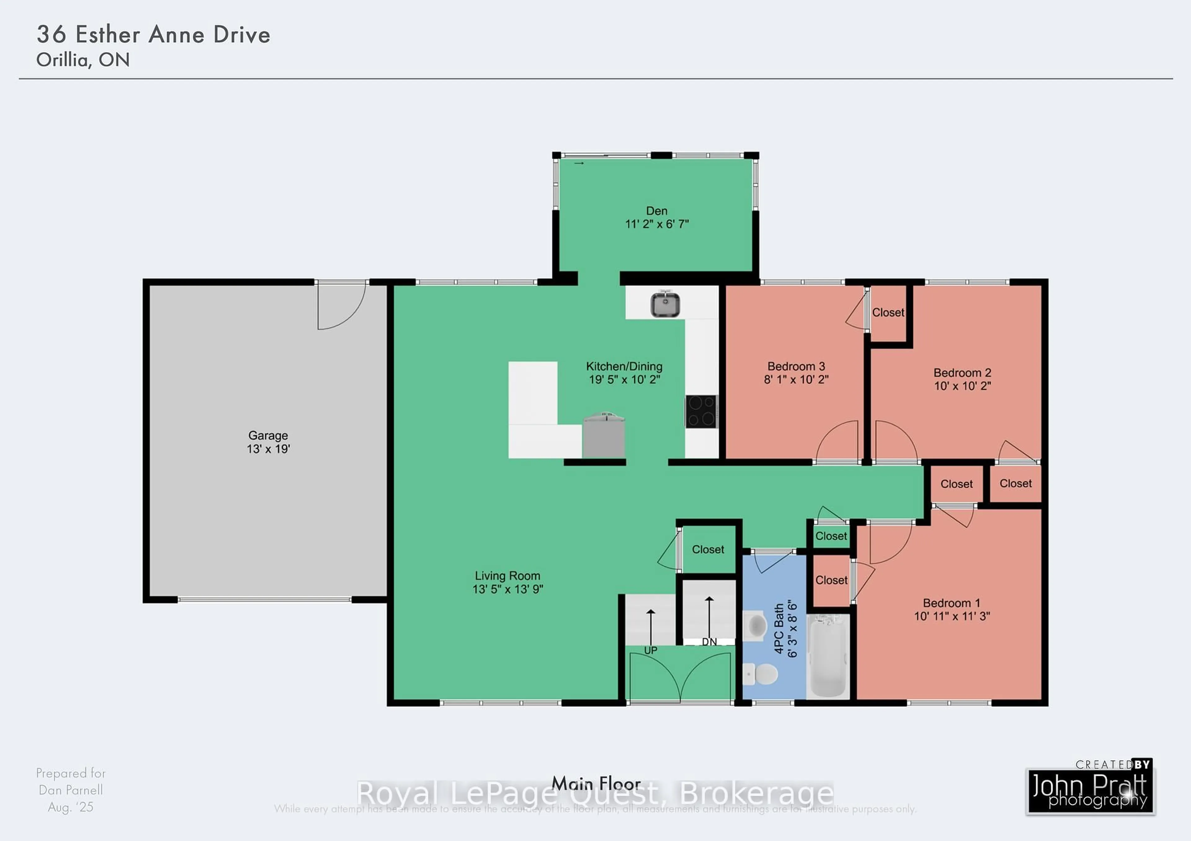 Floor plan for 36 Esther Anne Dr, Orillia Ontario L3V 3G9