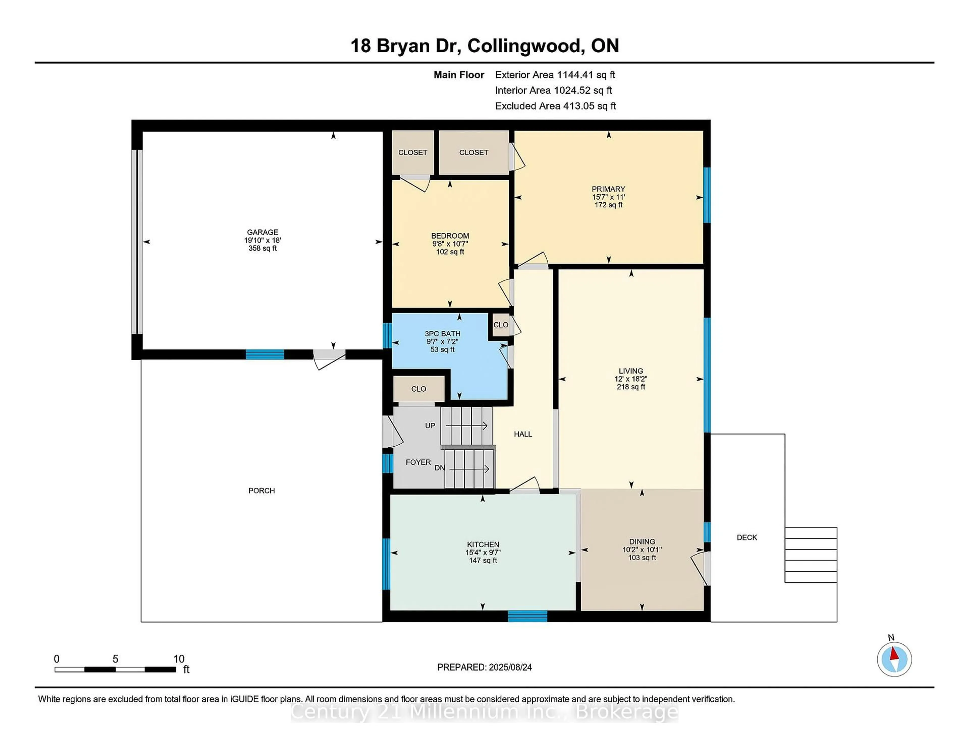 Floor plan for 18 Bryan Dr, Collingwood Ontario L9Y 2K7