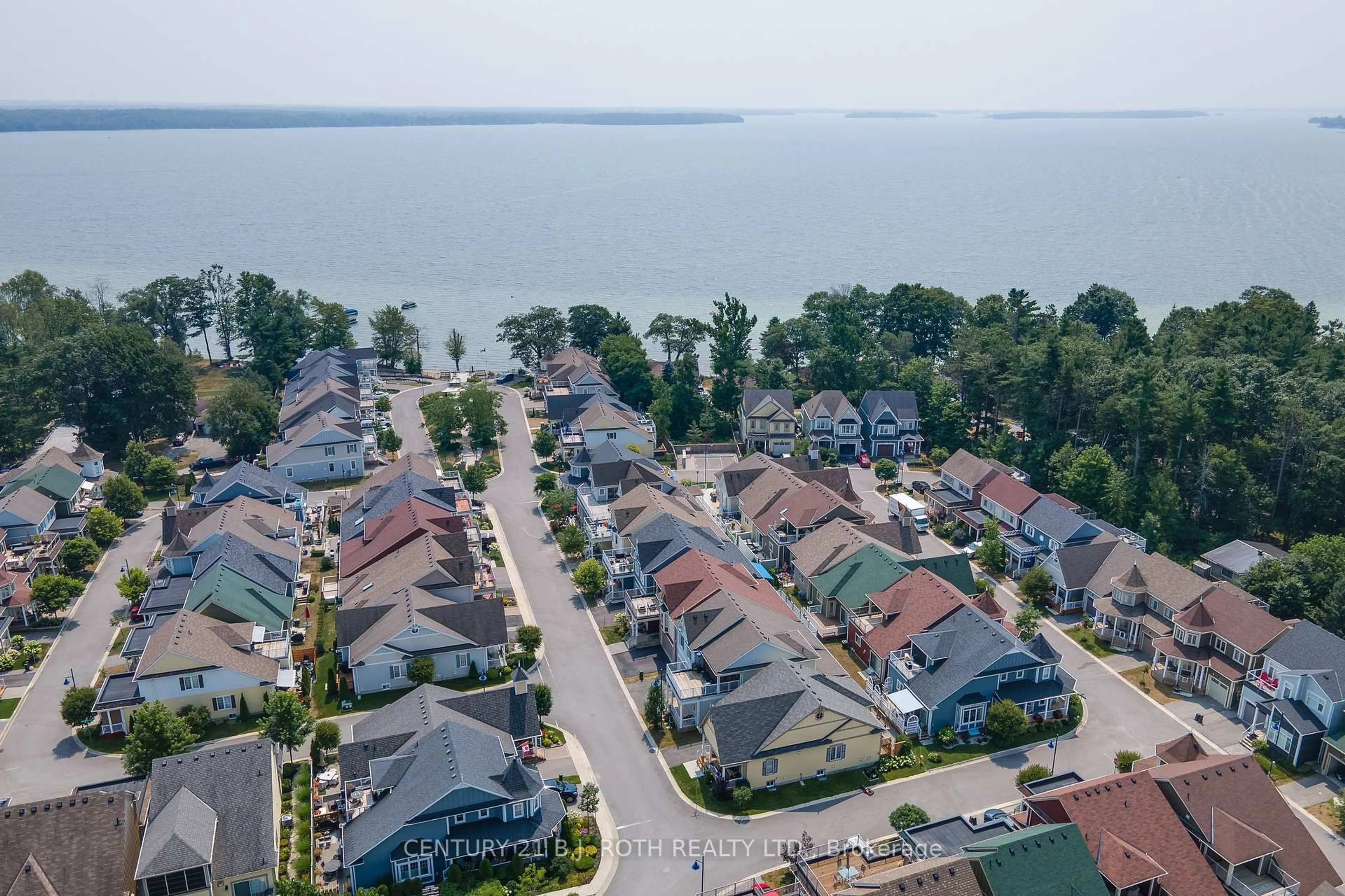 A pic from outside/outdoor area/front of a property/back of a property/a pic from drone, water/lake/river/ocean view for 3327 Summerhill Way, Severn Ontario L3V 0E1