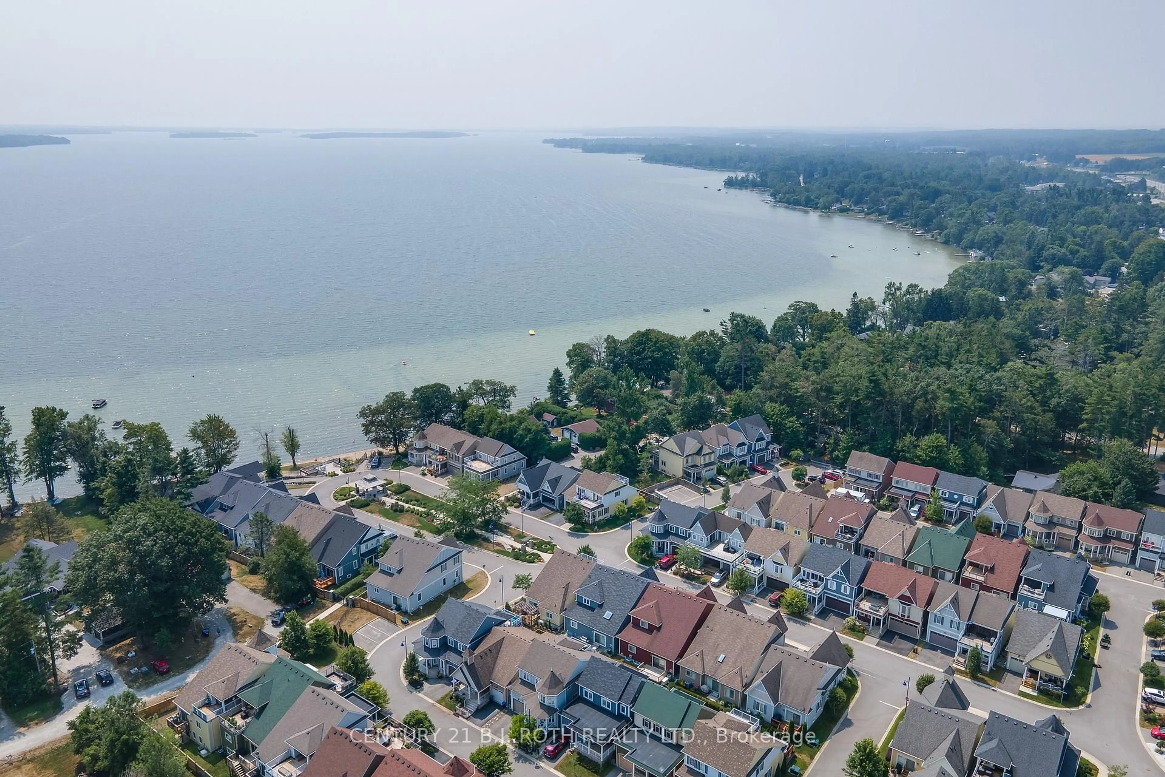 A pic from outside/outdoor area/front of a property/back of a property/a pic from drone, water/lake/river/ocean view for 3327 Summerhill Way, Severn Ontario L3V 0E1