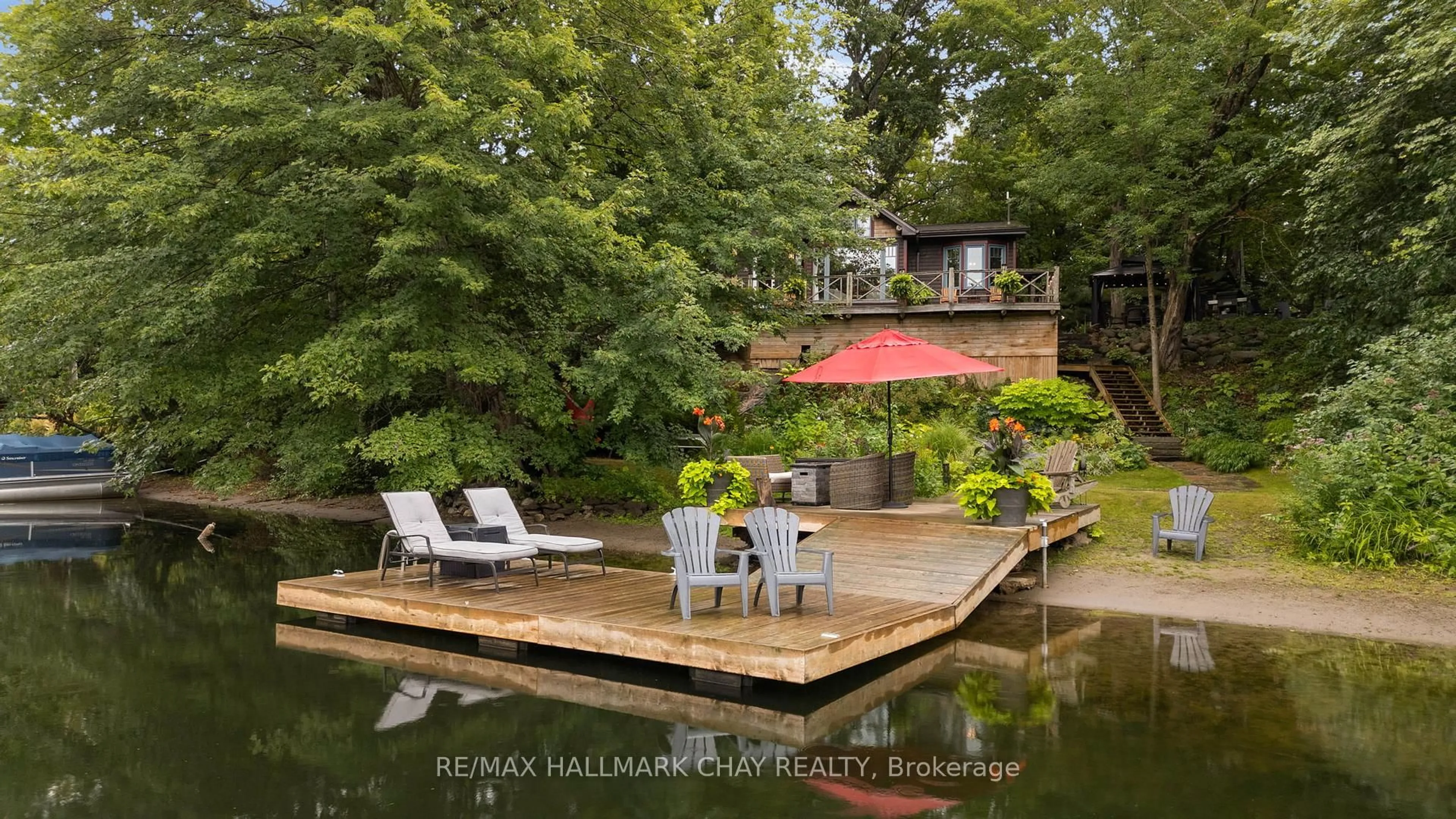 Patio, water/lake/river/ocean view for 5304 Claresbridge Lane, Severn Ontario L0K 2B0