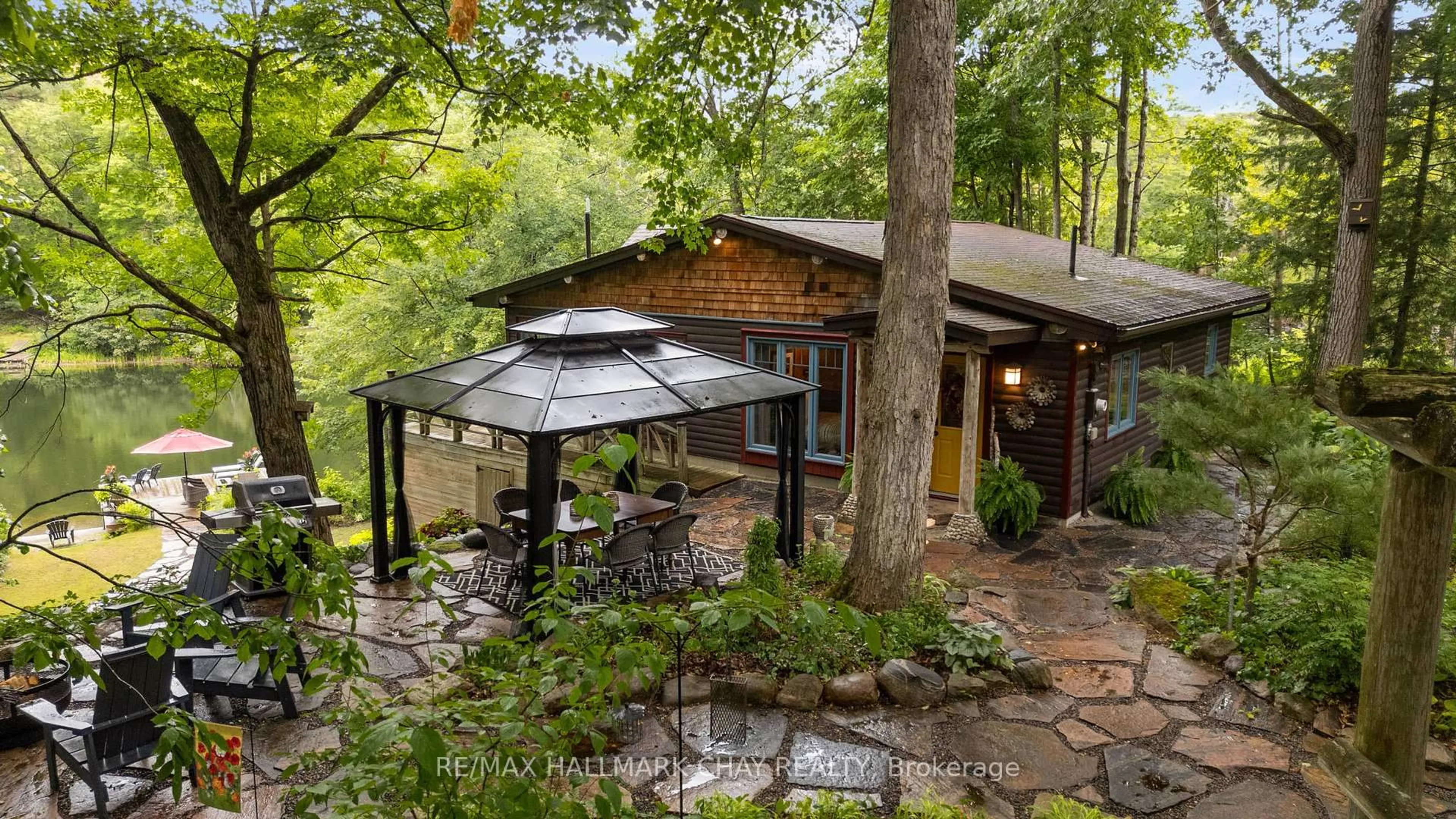 Patio, forest/trees view for 5304 Claresbridge Lane, Severn Ontario L0K 2B0