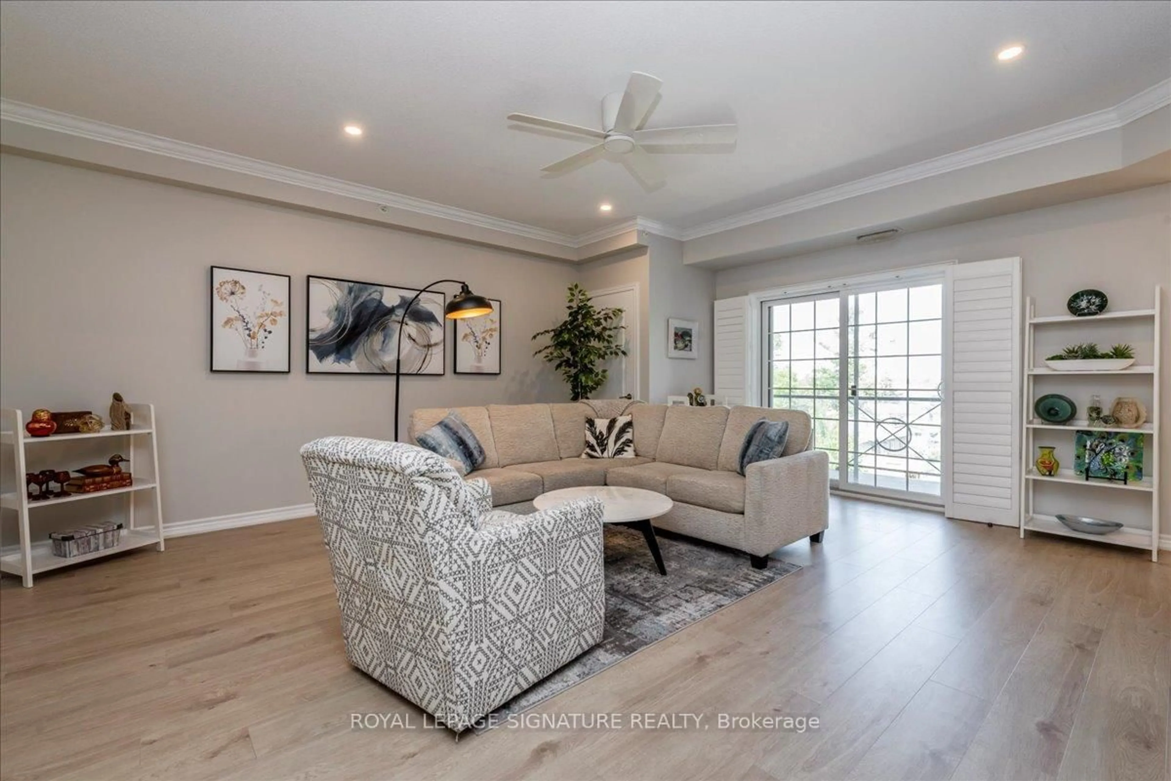 Living room with furniture, unknown for 45 Ferndale Dr #301, Barrie Ontario L4N 5W7