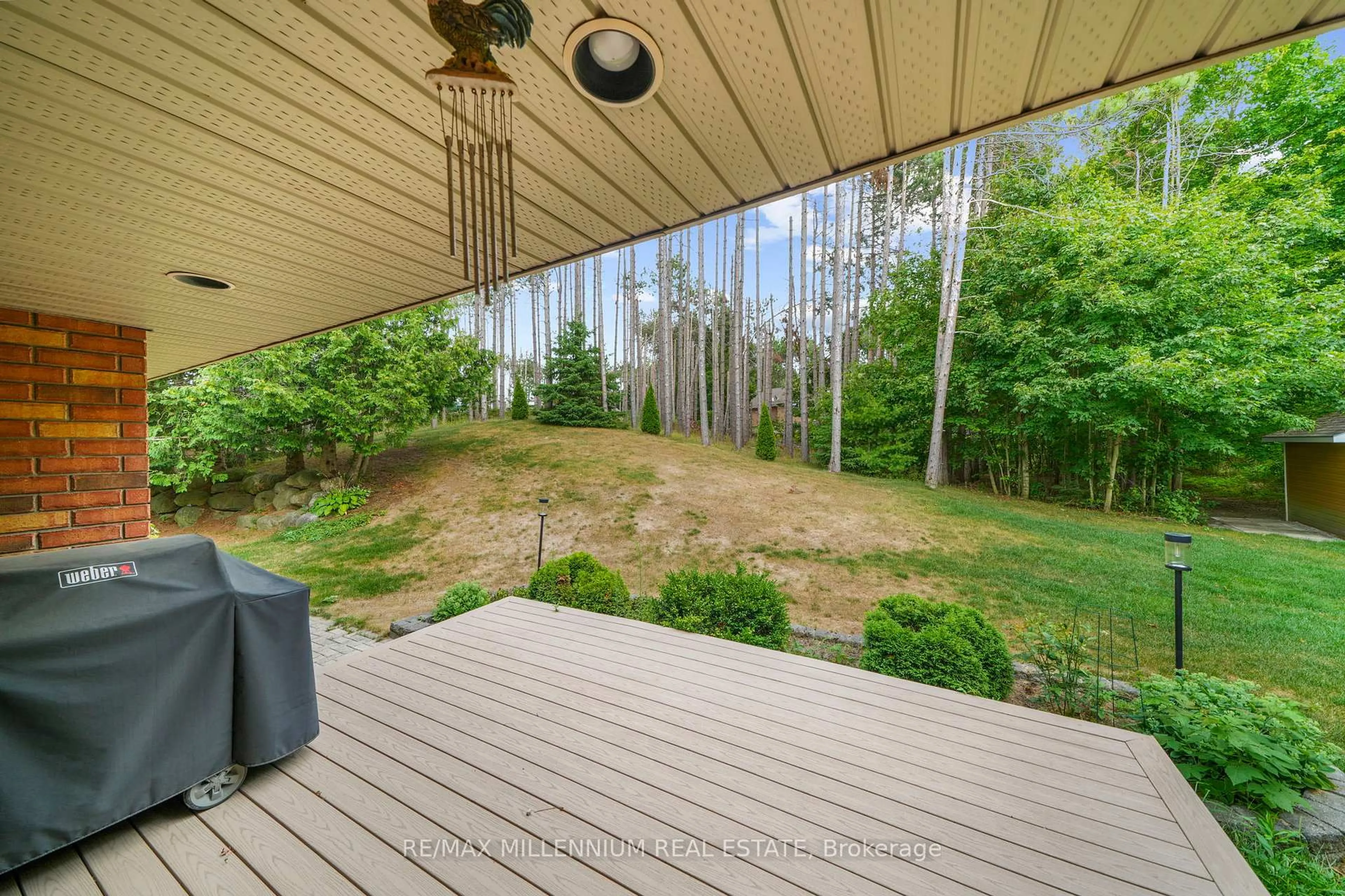 Patio, forest/trees view for 5 Jermey Lane, Oro-Medonte Ontario L0L 1T0