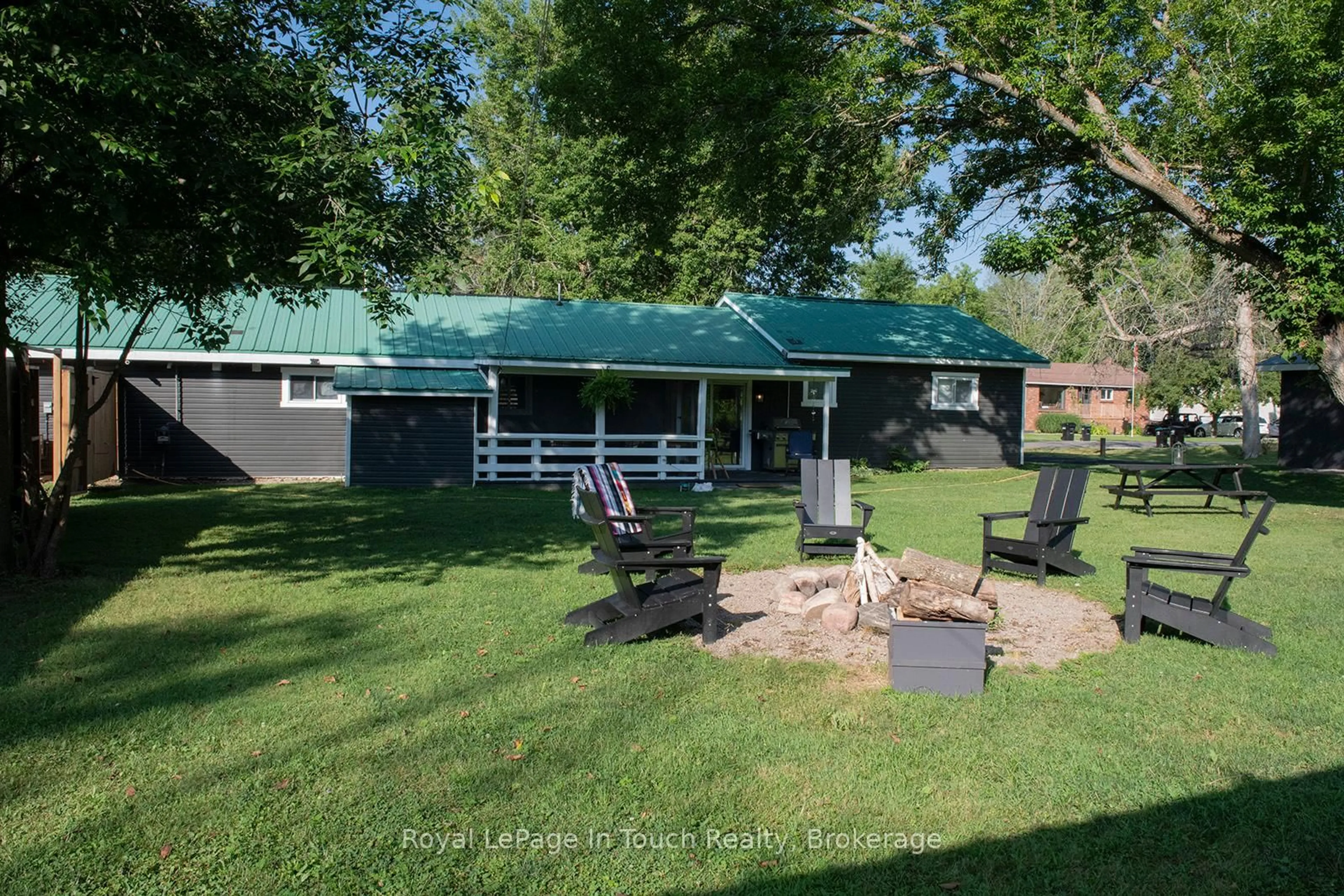 A pic from outside/outdoor area/front of a property/back of a property/a pic from drone, water/lake/river/ocean view for 3 Cyril Martin Pl, Severn Ontario L0K 1E0