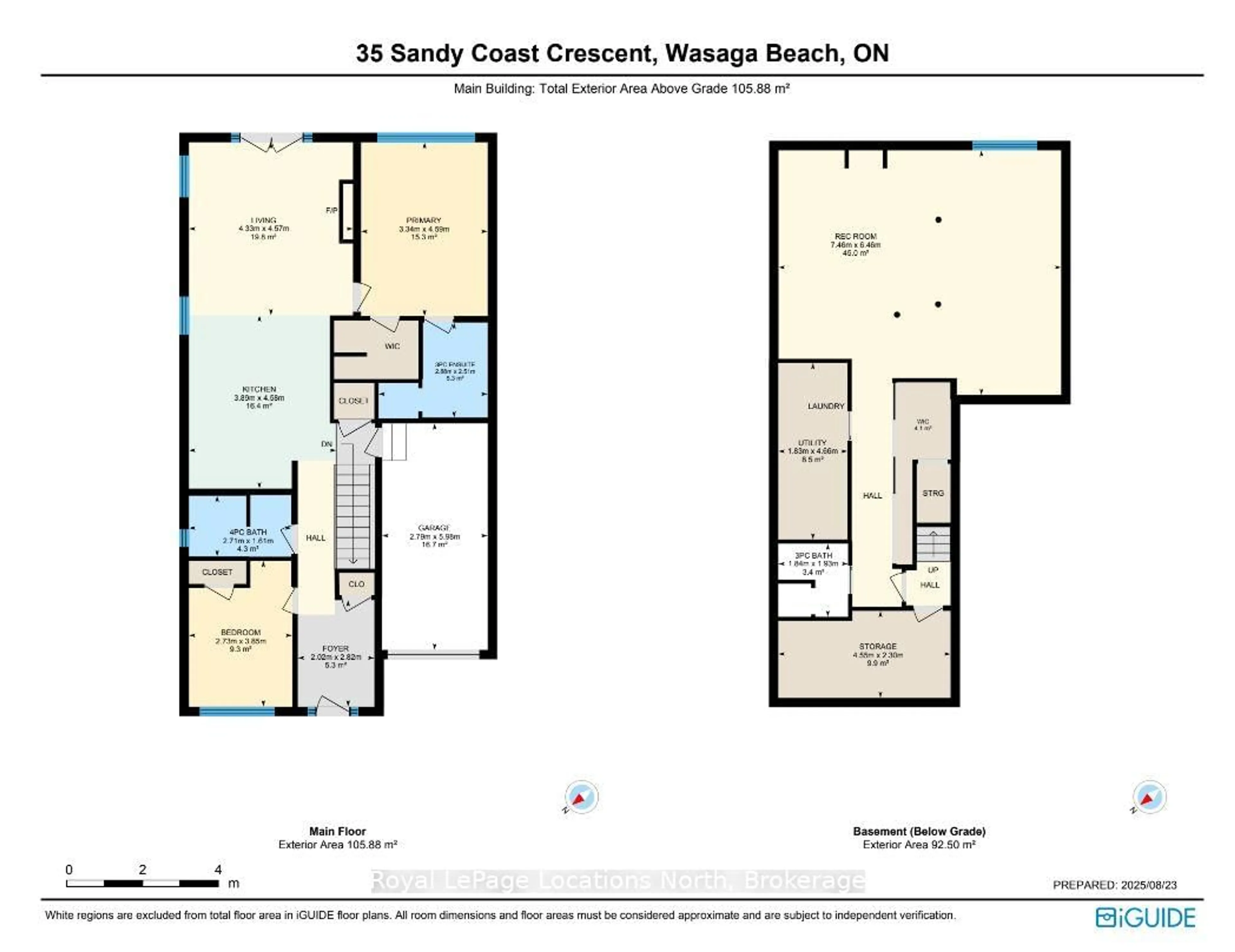 Floor plan for 35 Sandy Coast Cres, Wasaga Beach Ontario L9Z 2L2