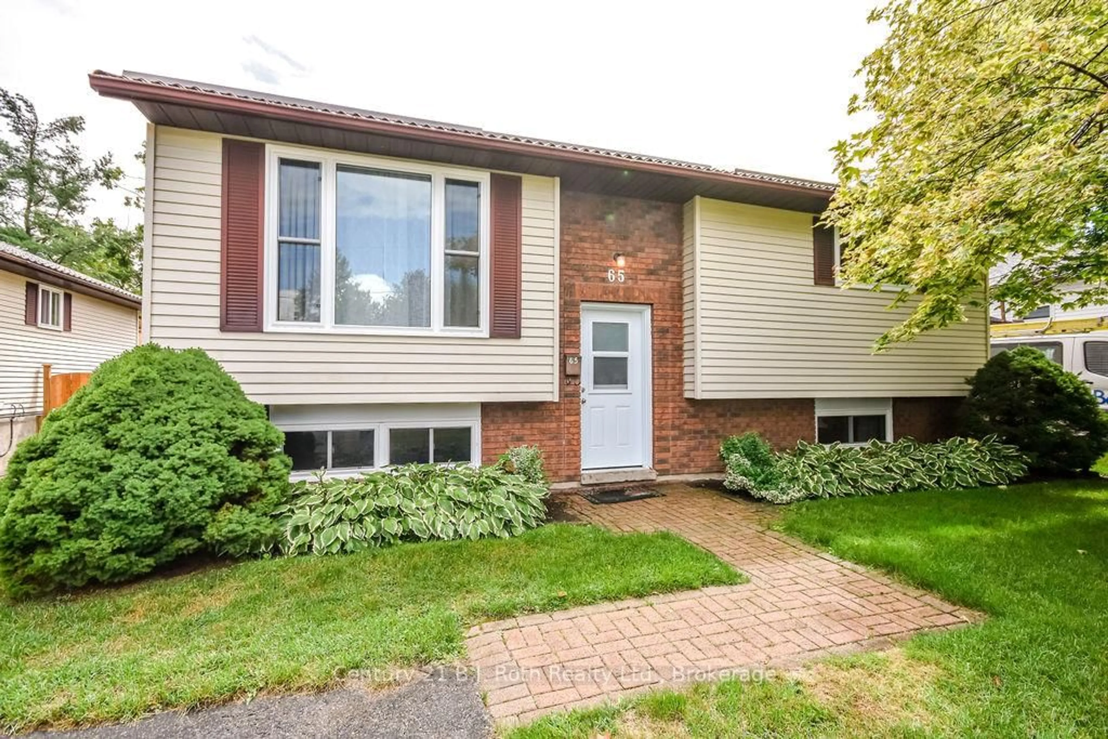 Home with brick exterior material, street for 65 Lahay Ave, Orillia Ontario L3V 7A2