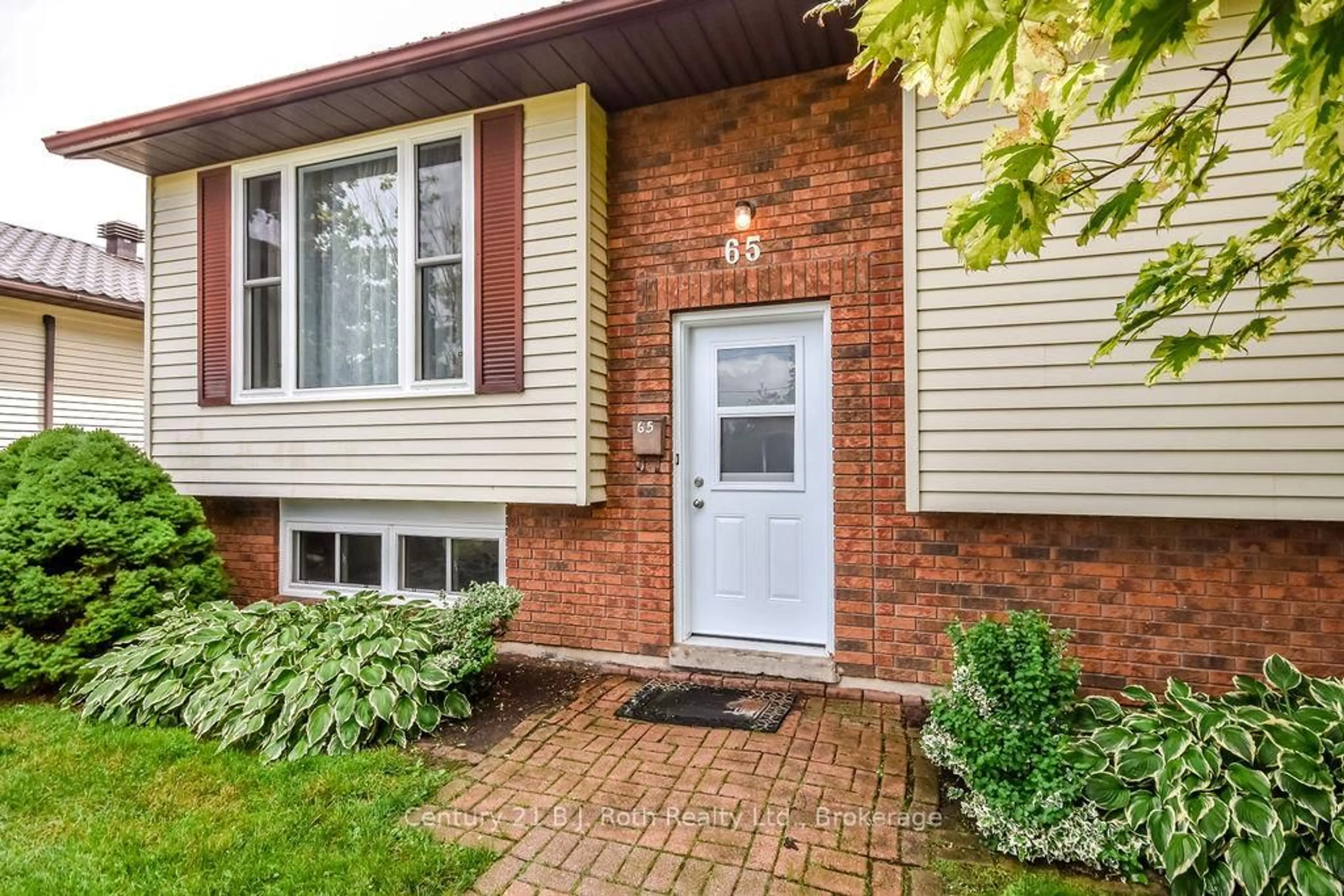 Home with brick exterior material, street for 65 Lahay Ave, Orillia Ontario L3V 7A2