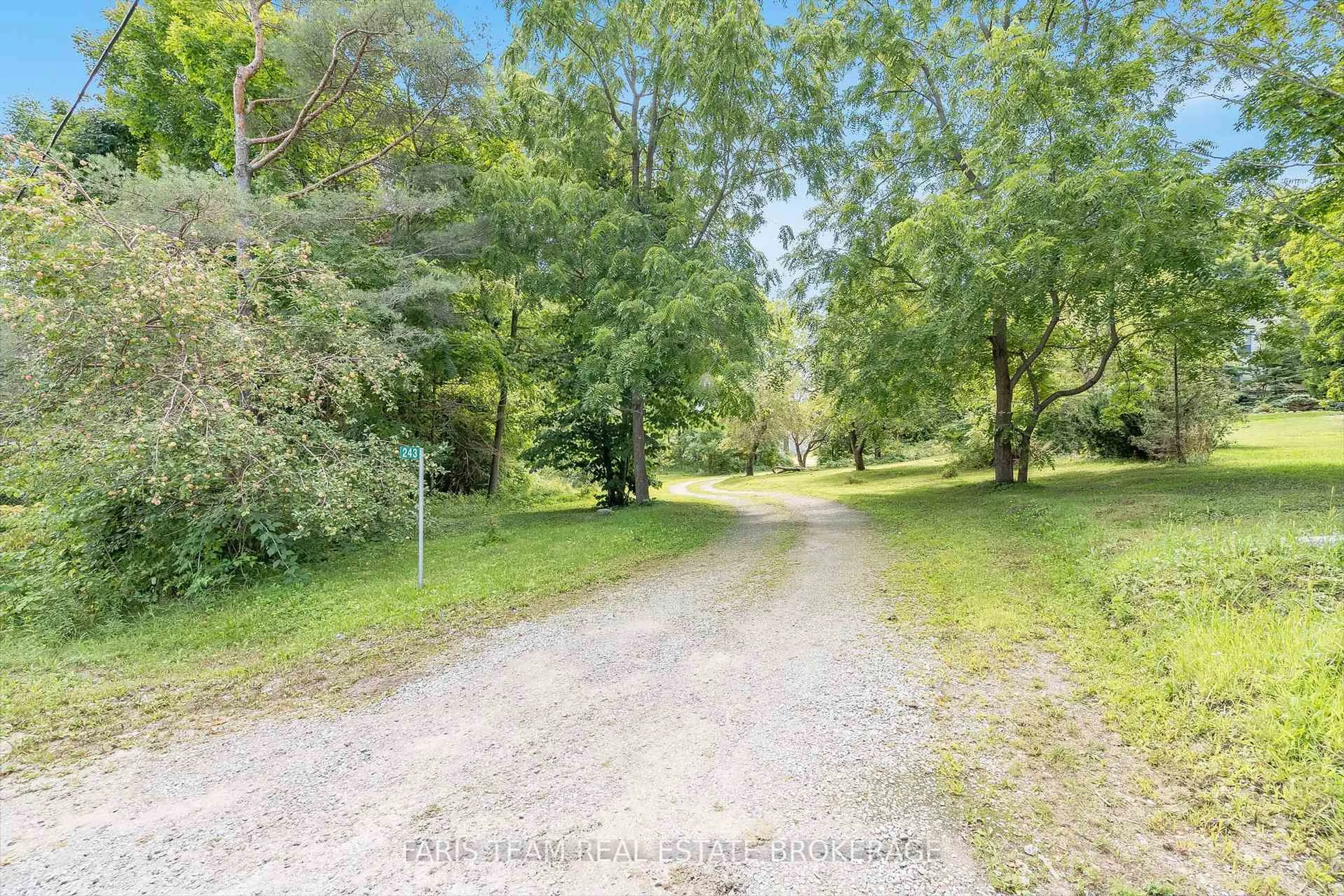 A pic from outside/outdoor area/front of a property/back of a property/a pic from drone, forest/trees view for 243 Champlain Rd, Penetanguishene Ontario L9M 1S2