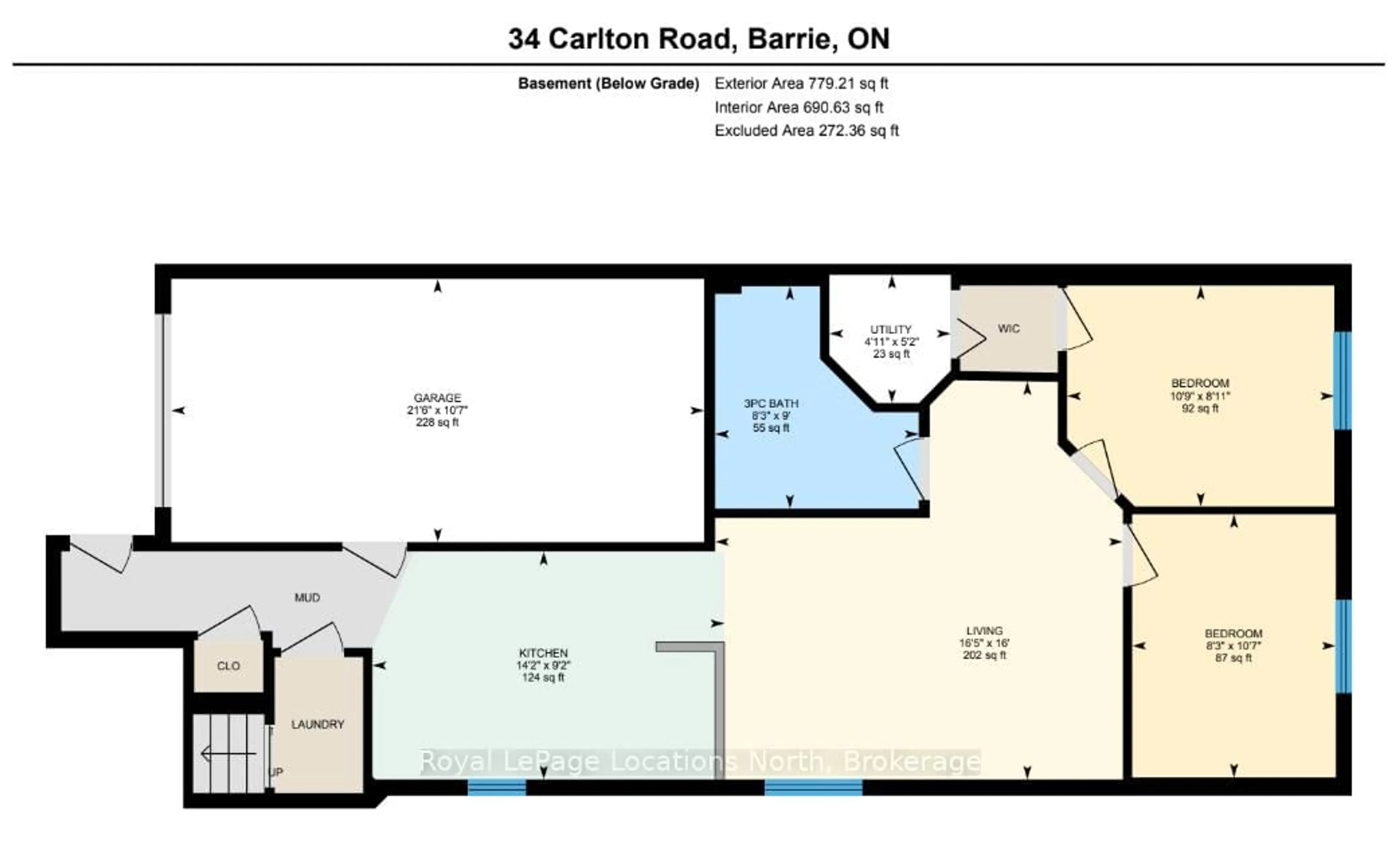Floor plan for 34 CARLTON Rd, Barrie Ontario L4M 5J6