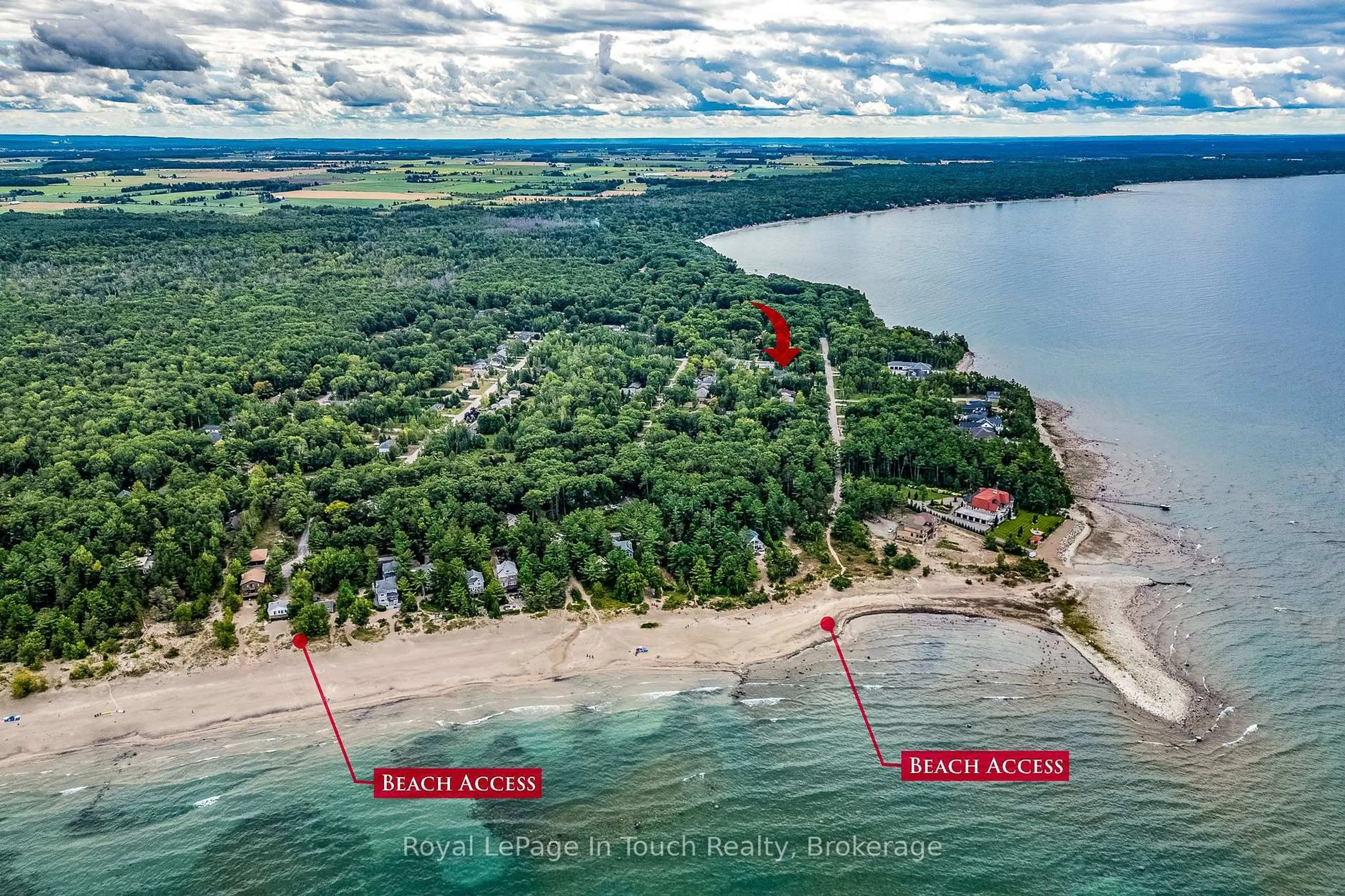 A pic from outside/outdoor area/front of a property/back of a property/a pic from drone, water/lake/river/ocean view for 1751 Tiny Beaches Rd, Tiny Ontario L0L 1P1