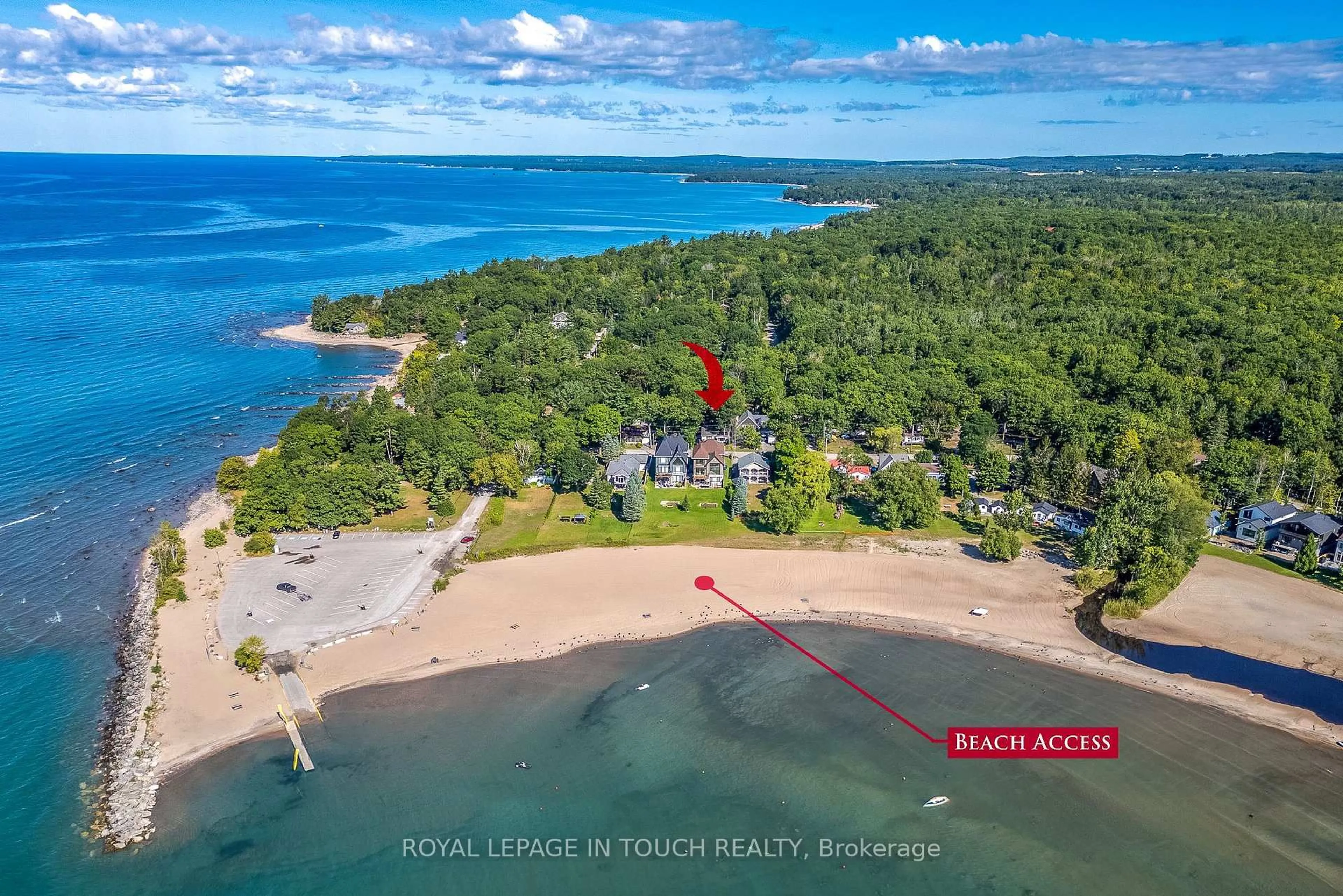 A pic from outside/outdoor area/front of a property/back of a property/a pic from drone, water/lake/river/ocean view for 325 Tiny Beaches Rd, Tiny Ontario L0L 2J0