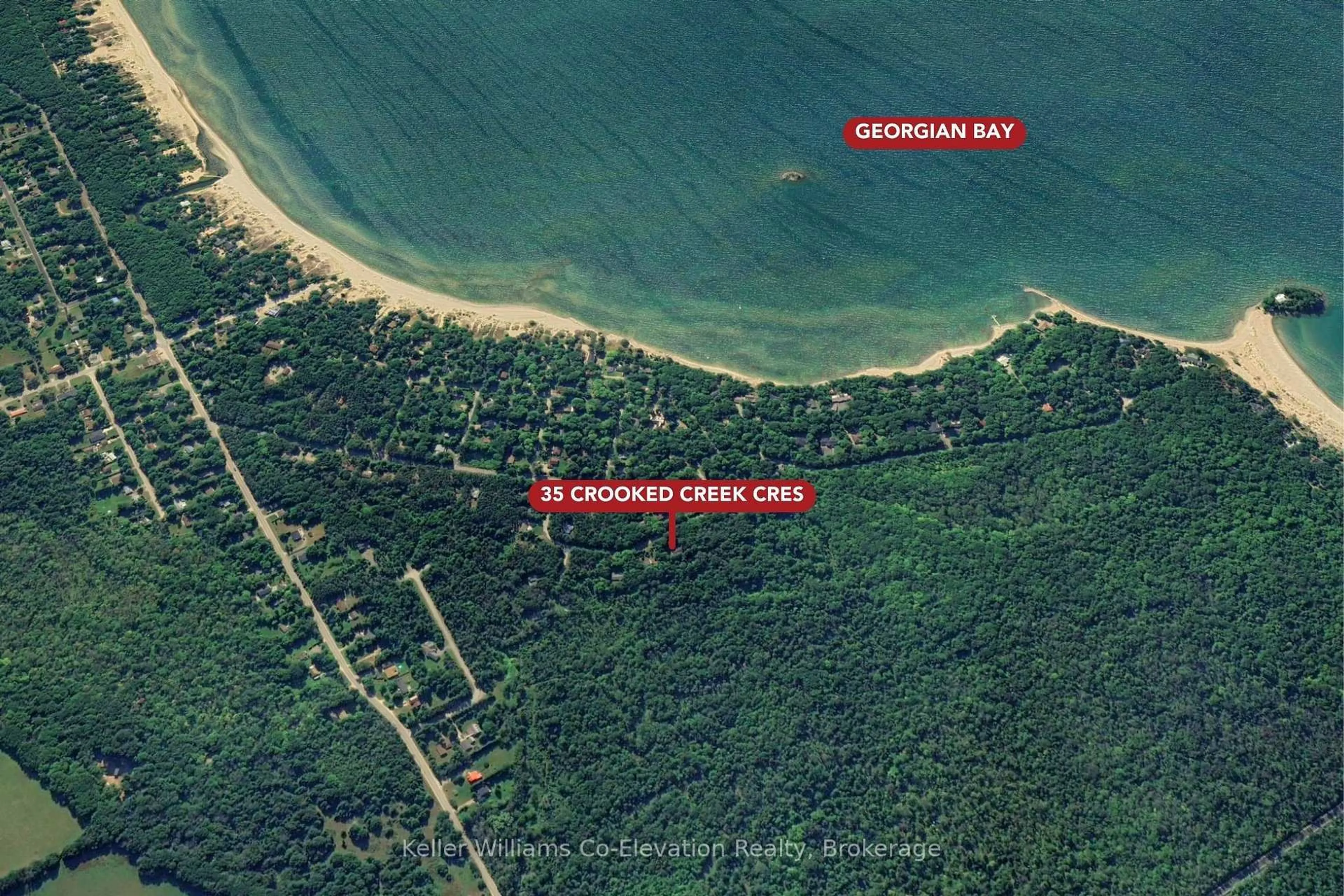 Picture of a map for 35 Crooked Creek Cres, Tiny Ontario L9M 0N3