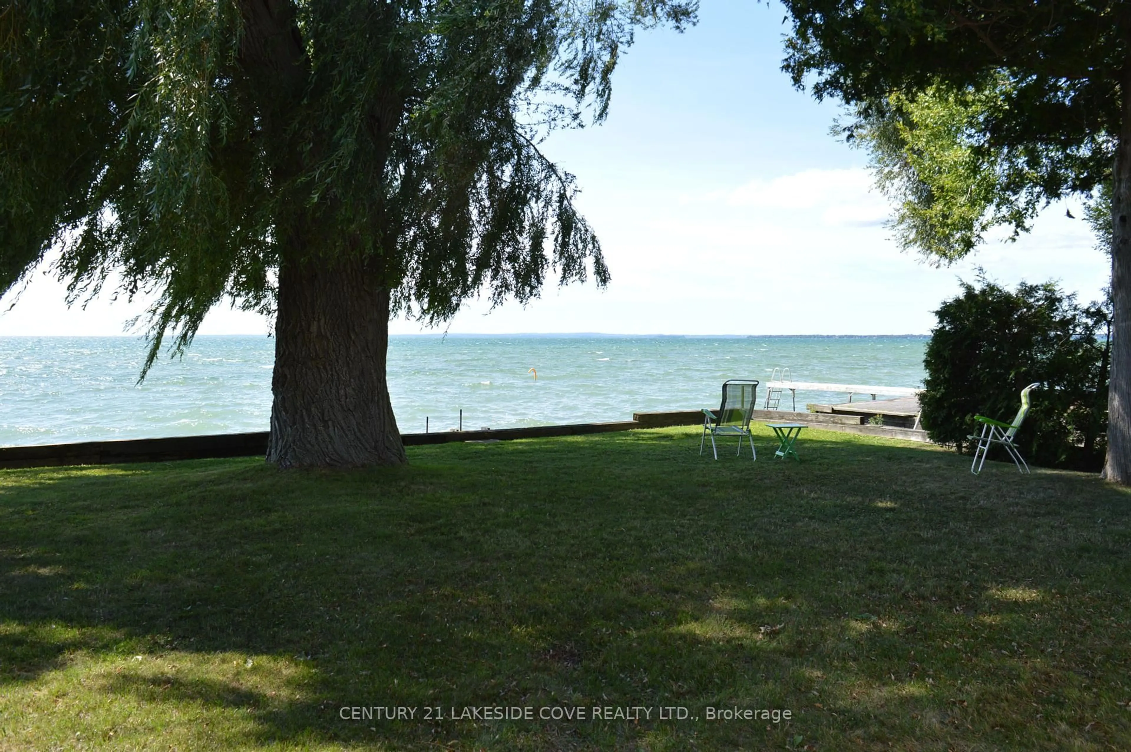 Patio, water/lake/river/ocean view for 2592 Lakeshore Dr, Ramara Ontario L0K 1B0