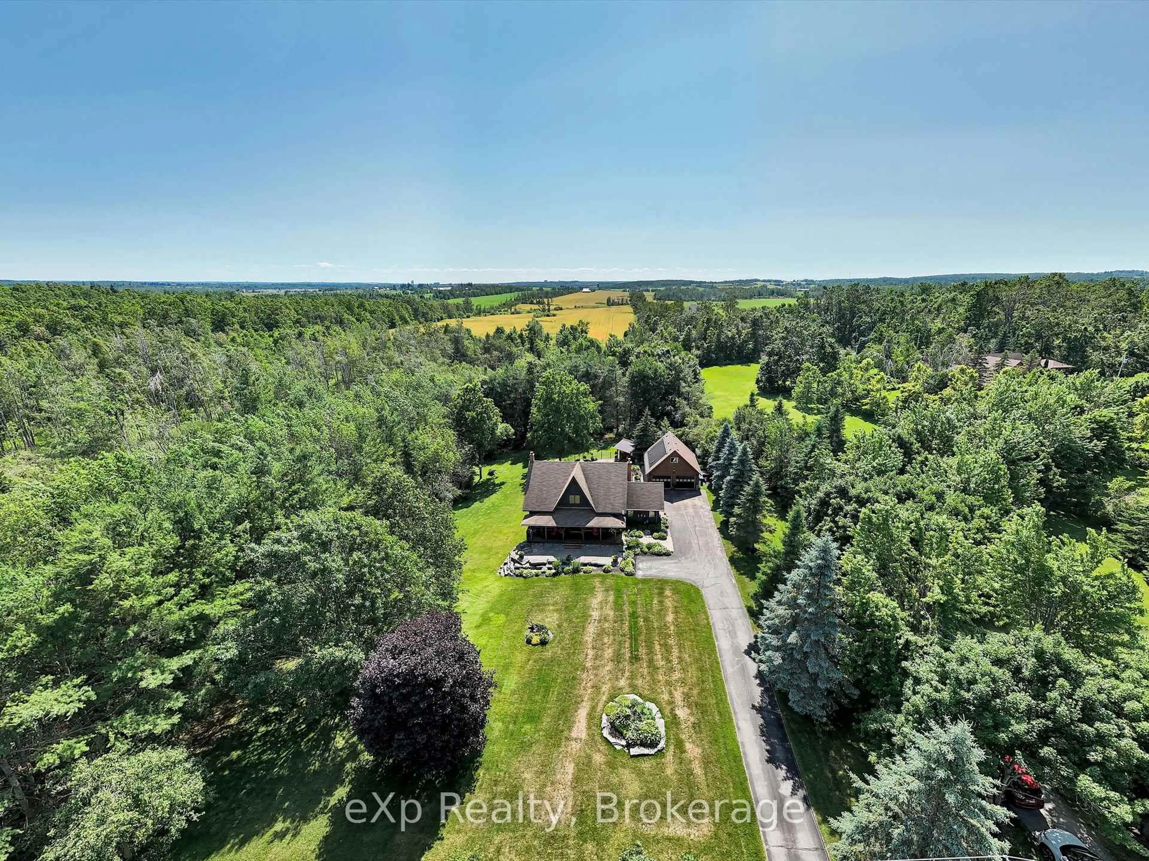 A pic from outside/outdoor area/front of a property/back of a property/a pic from drone, water/lake/river/ocean view for 358 1 Line, Oro-Medonte Ontario L0L 2L0