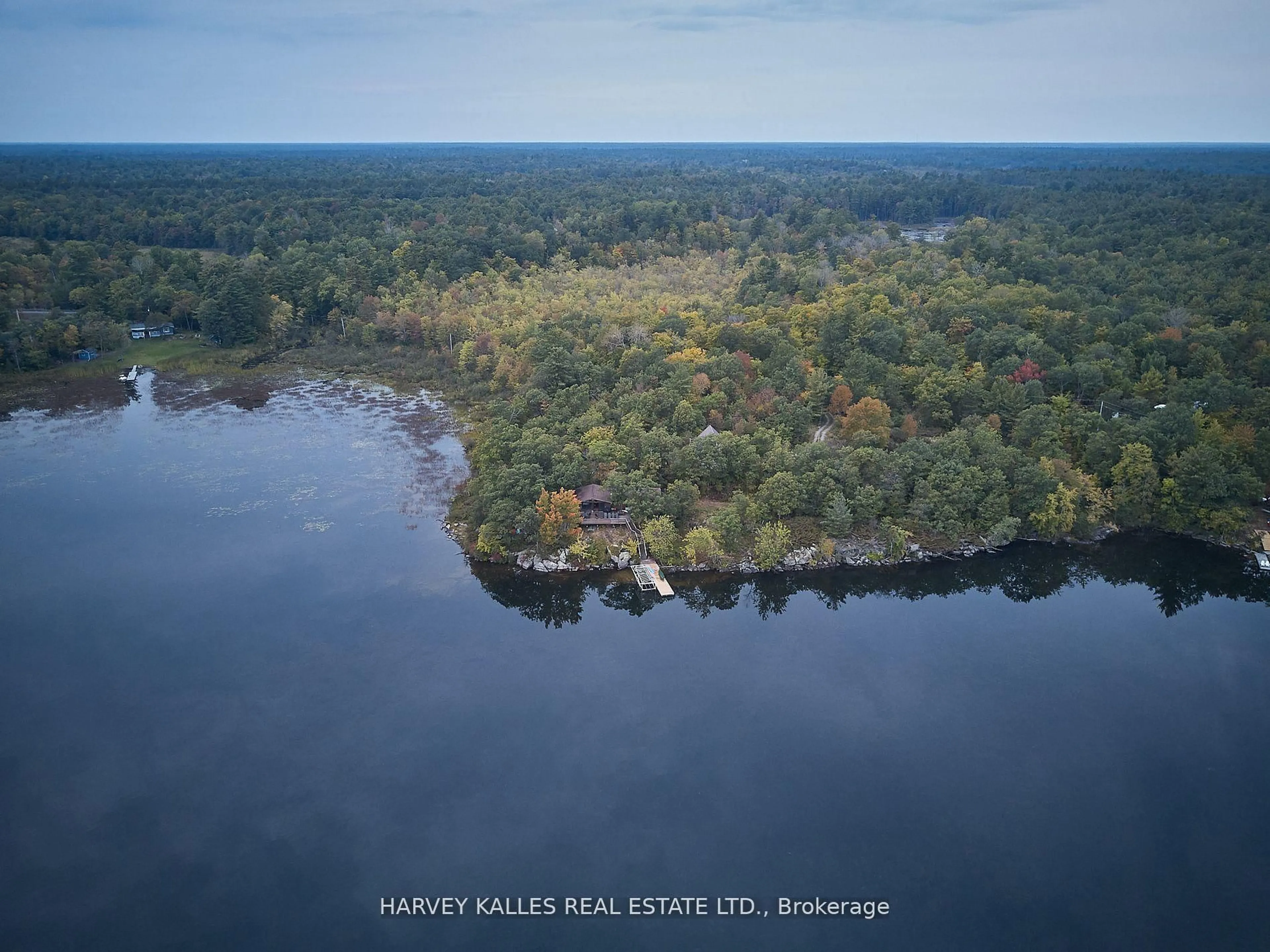 A pic from outside/outdoor area/front of a property/back of a property/a pic from drone, water/lake/river/ocean view for 1168 Apter Lane, Severn Ontario P0E 1N0