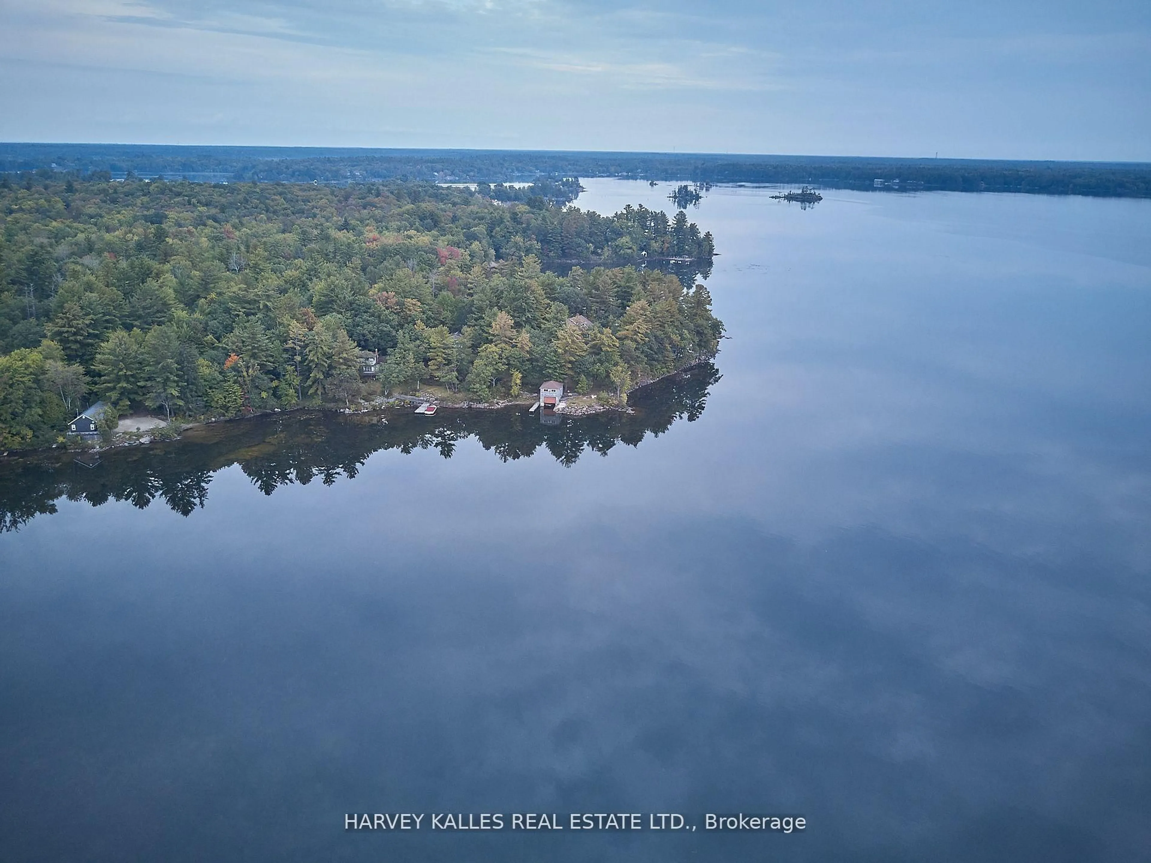 A pic from outside/outdoor area/front of a property/back of a property/a pic from drone, water/lake/river/ocean view for 1168 Apter Lane, Severn Ontario P0E 1N0