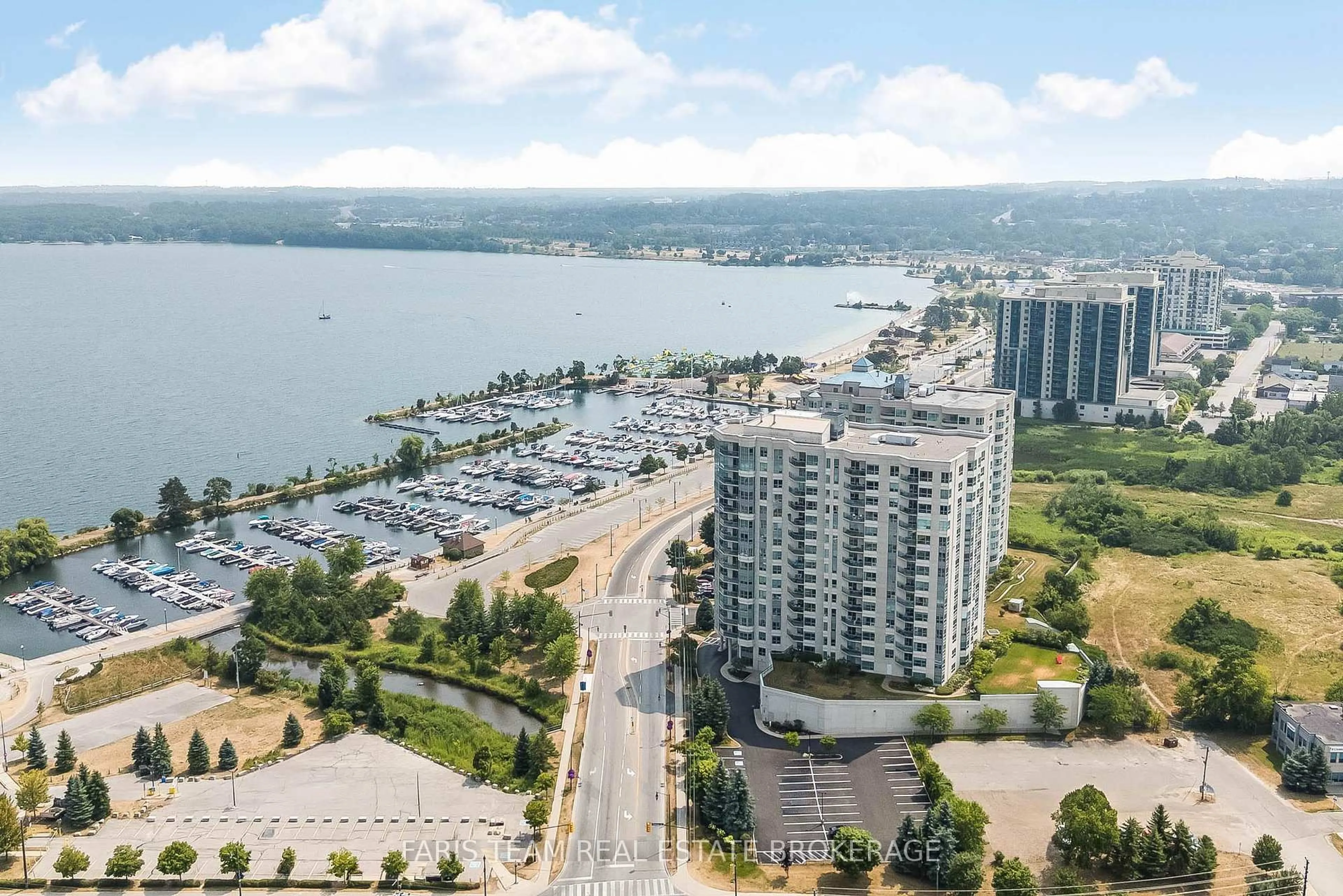 A pic from outside/outdoor area/front of a property/back of a property/a pic from drone, water/lake/river/ocean view for 6 Toronto St #710, Barrie Ontario L4N 9R2