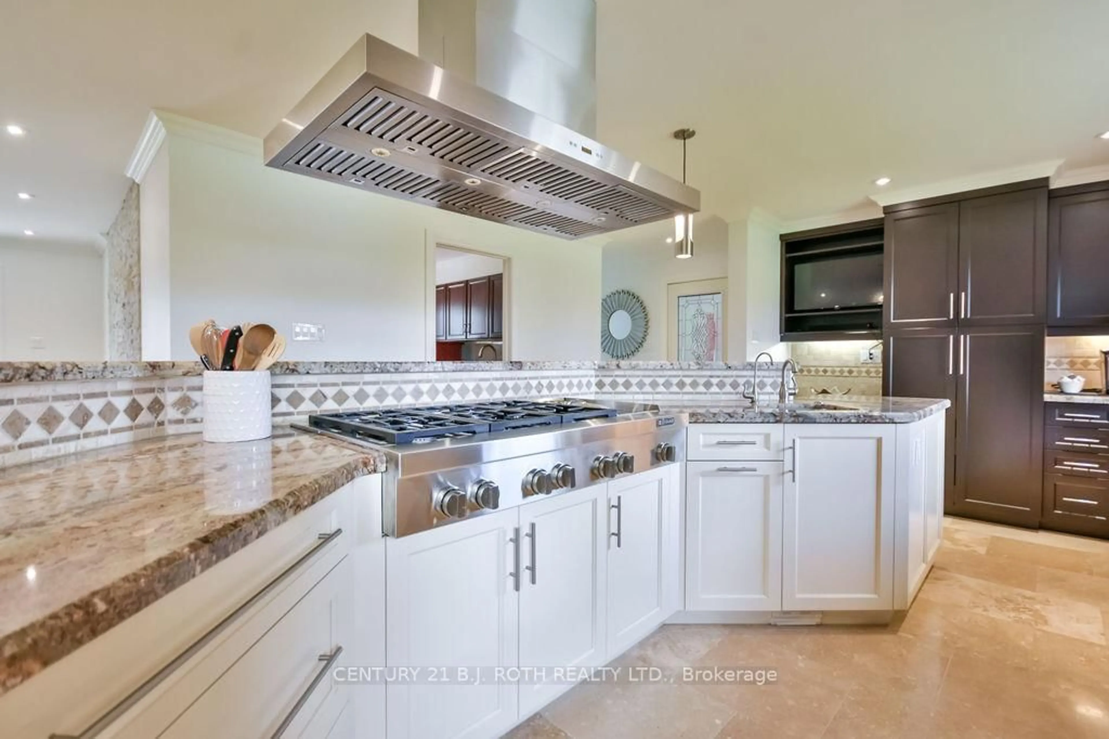 Contemporary kitchen, ceramic/tile floor for 12 Noraline Ave, Springwater Ontario L0L 1X1