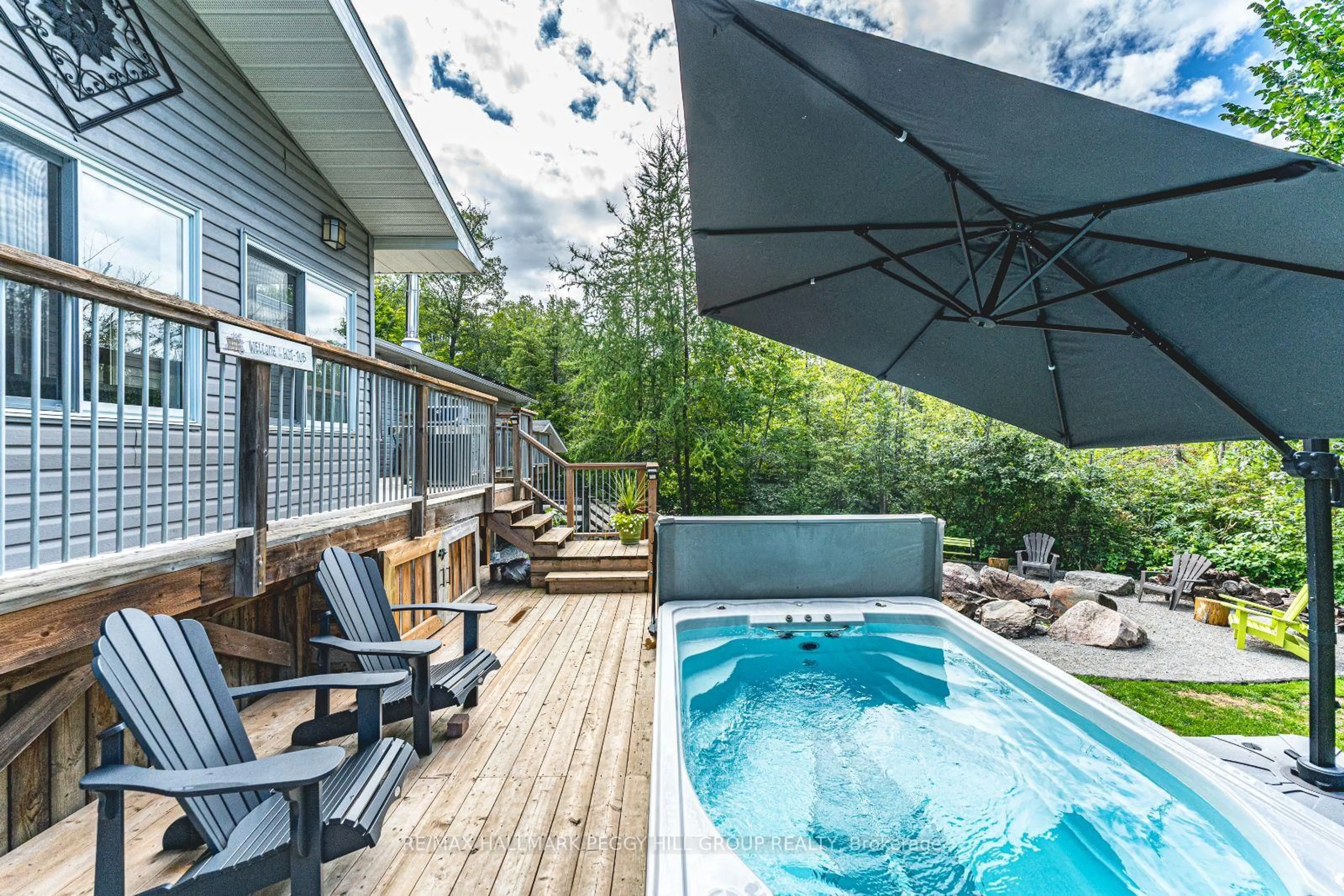 Patio, water/lake/river/ocean view for 36 Meadows Ave, Tay Ontario L0K 2C0