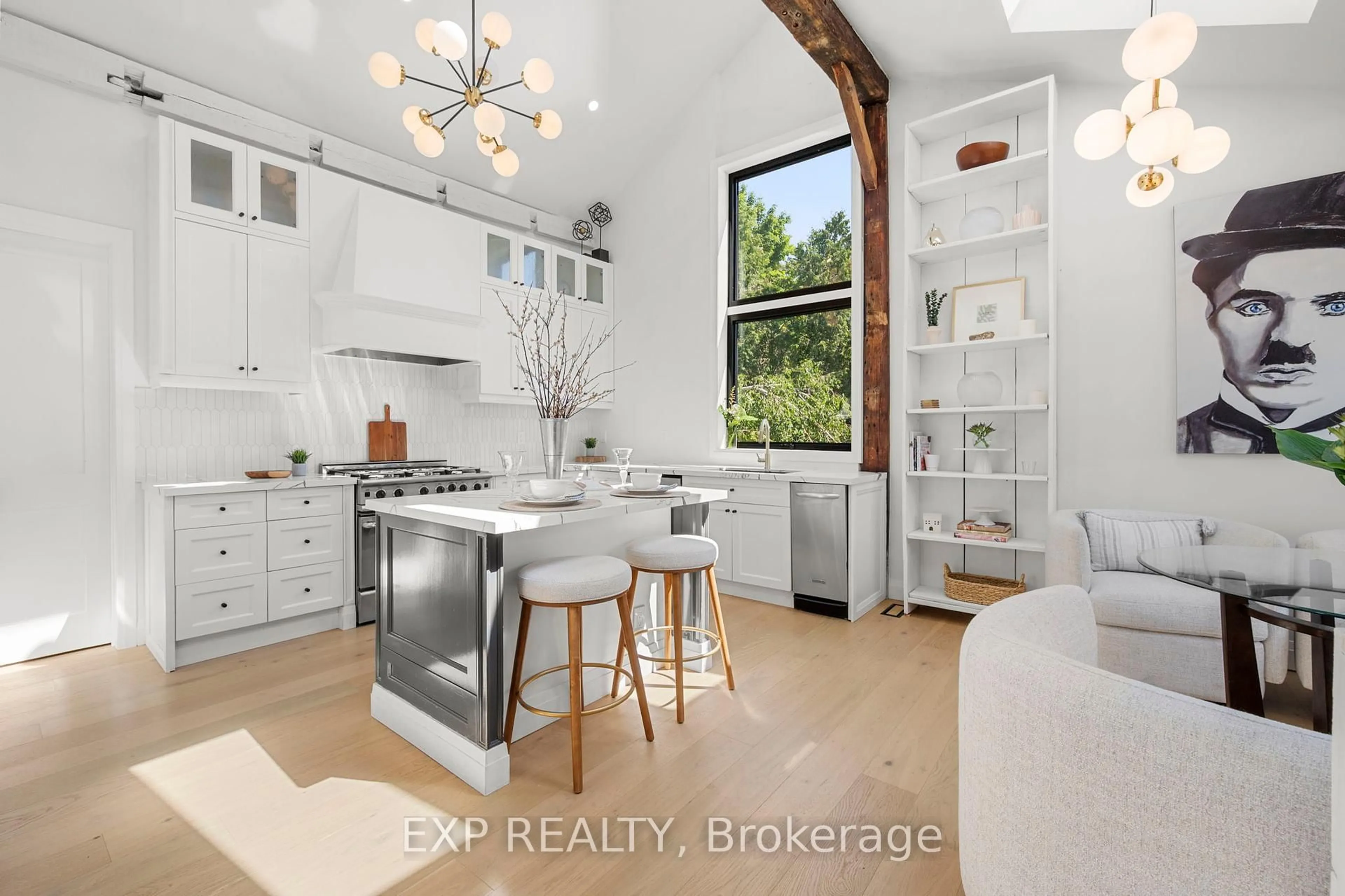 Open concept kitchen, ceramic/tile floor for 24 Shelswell Blvd, Oro-Medonte Ontario L0L 2E0