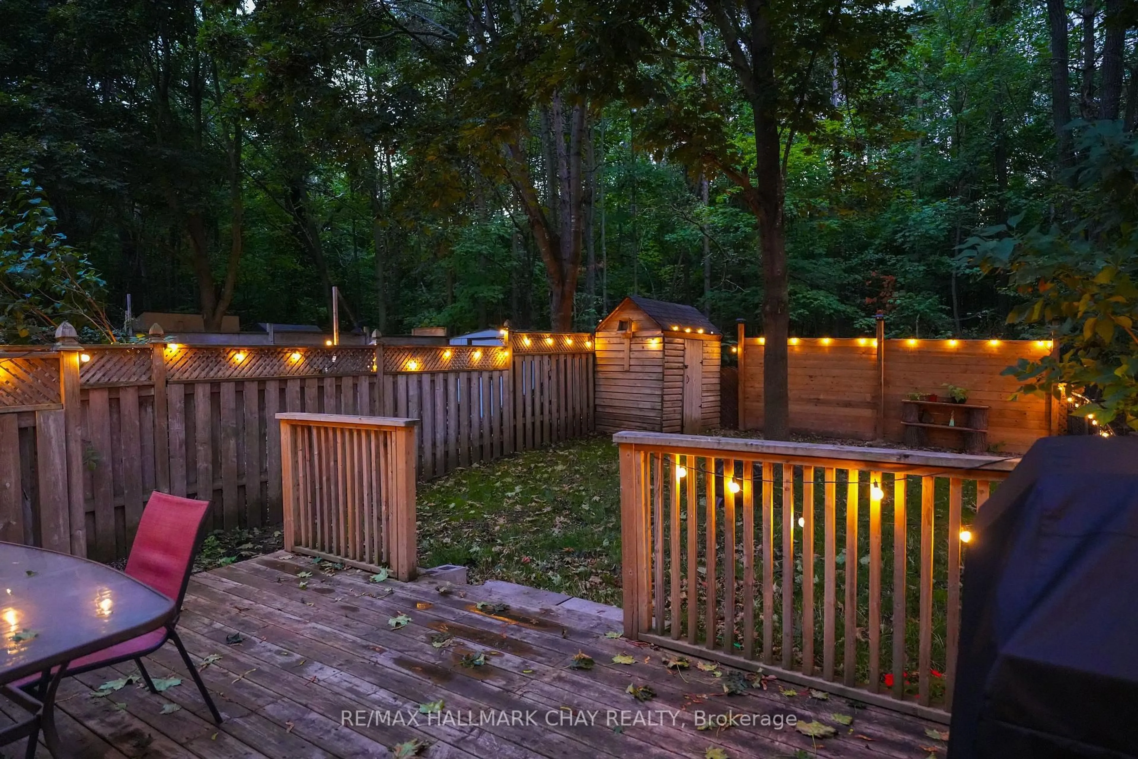 Patio, forest/trees view for 256 Ferndale Dr, Barrie Ontario L4N 8J9