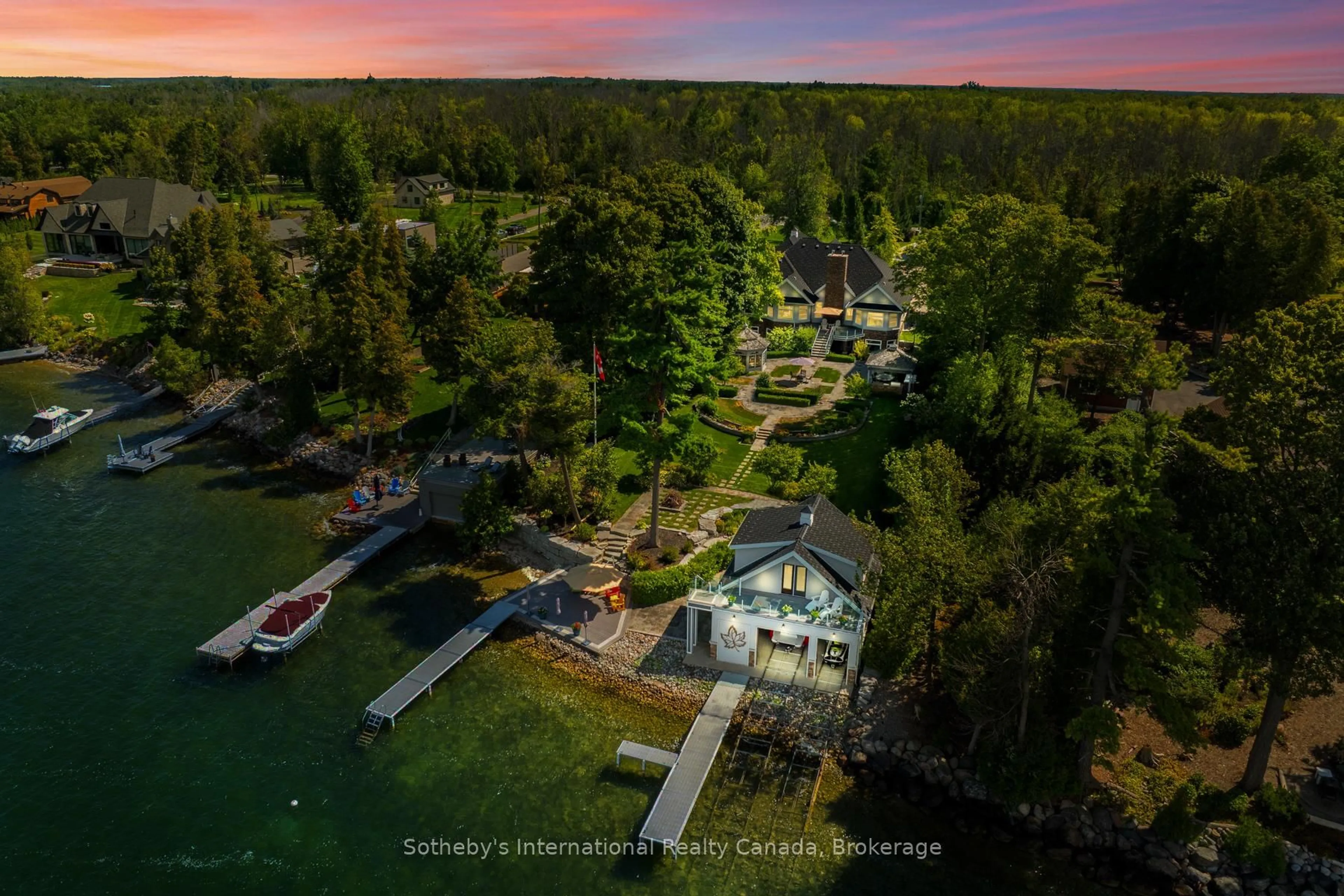 A pic from outside/outdoor area/front of a property/back of a property/a pic from drone, water/lake/river/ocean view for 153 Creighton St, Ramara Ontario L3V 6H7