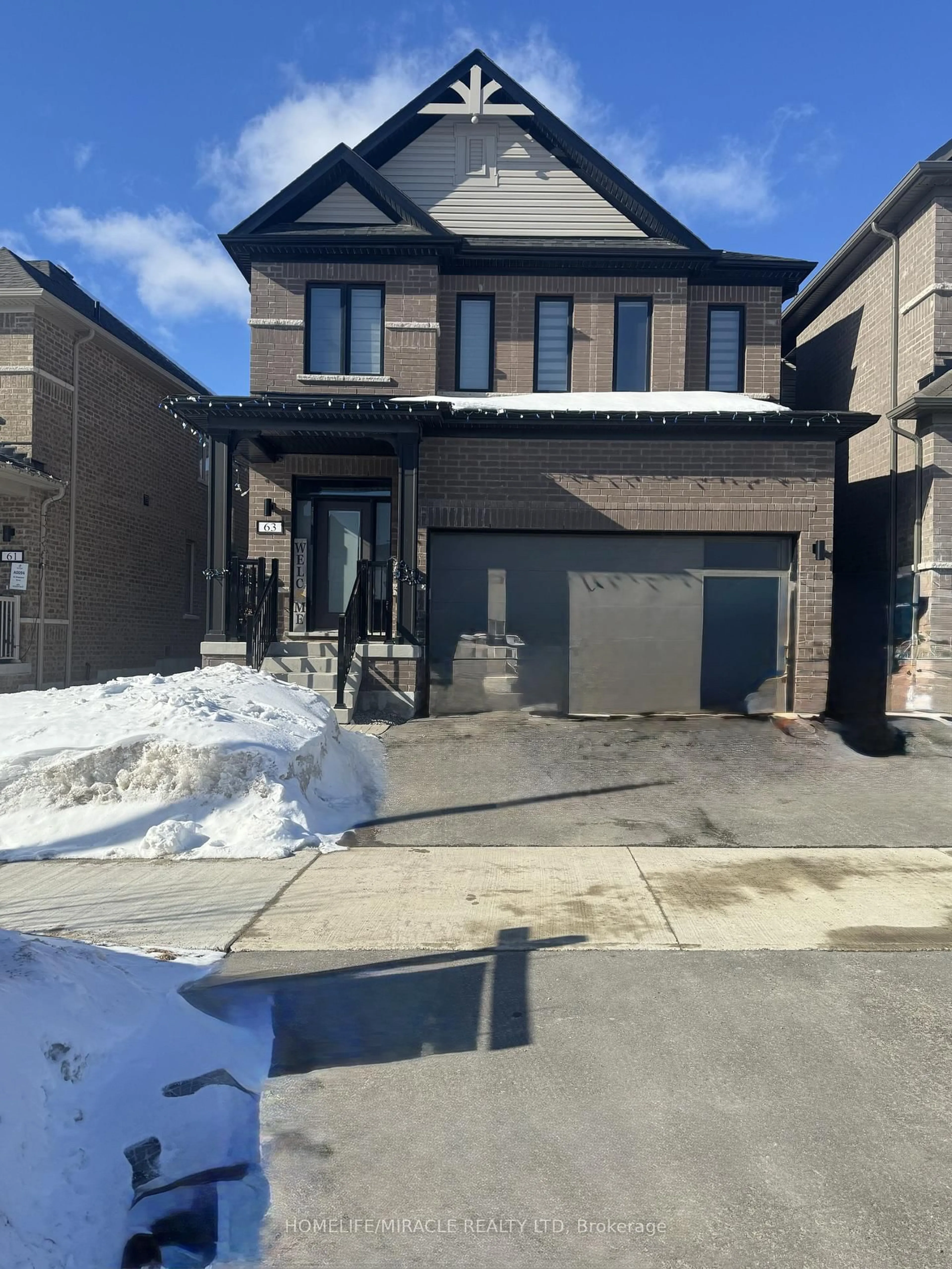 Home with brick exterior material, street for 63 Shepherd Dr, Barrie Ontario L9J 0K4