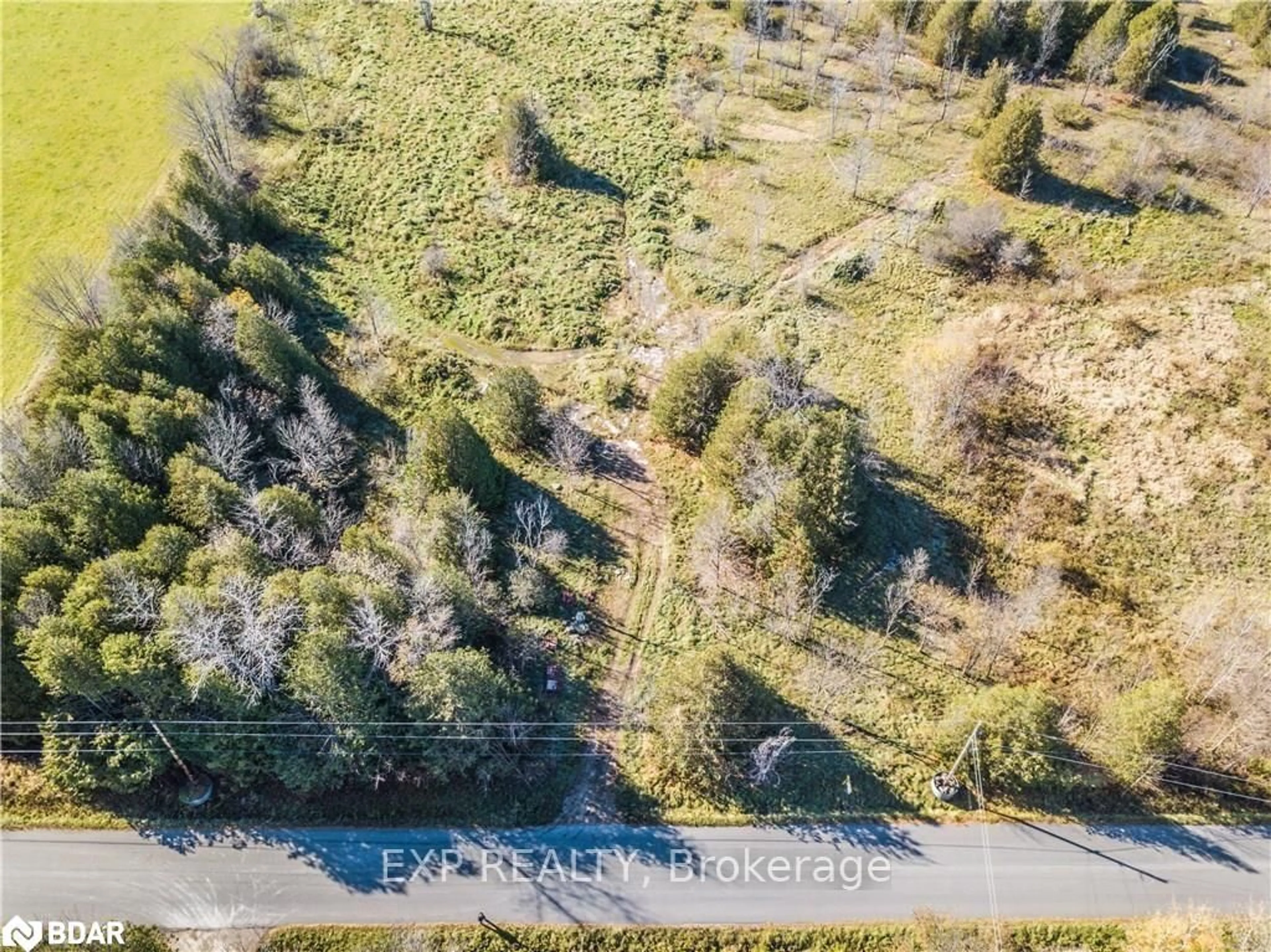 A pic from outside/outdoor area/front of a property/back of a property/a pic from drone, forest/trees view for 2900 Telford Line, Severn Ontario L3V 6R1