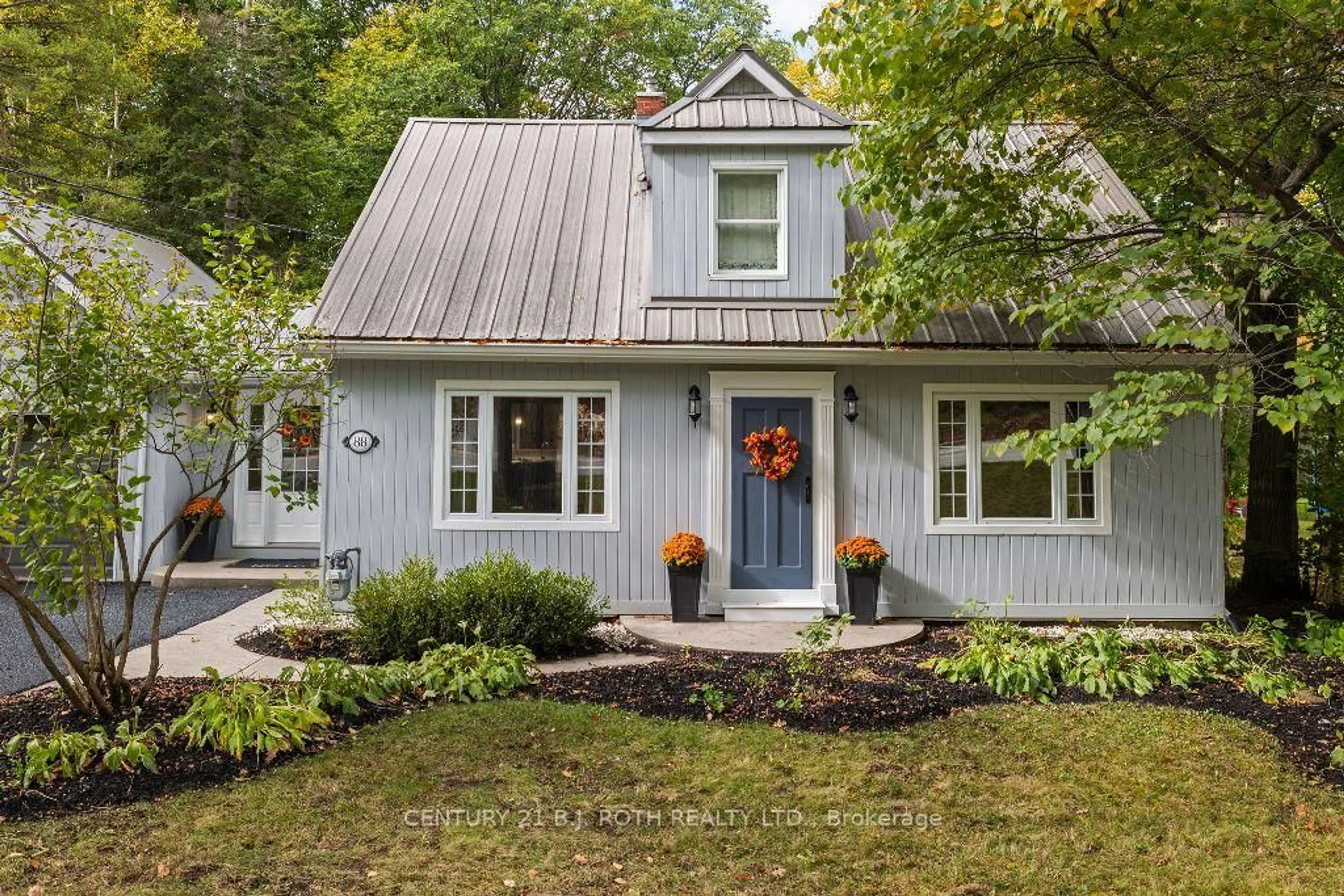 Home with vinyl exterior material, street for 88 Finlay Mill Rd, Springwater Ontario L9X 0L6