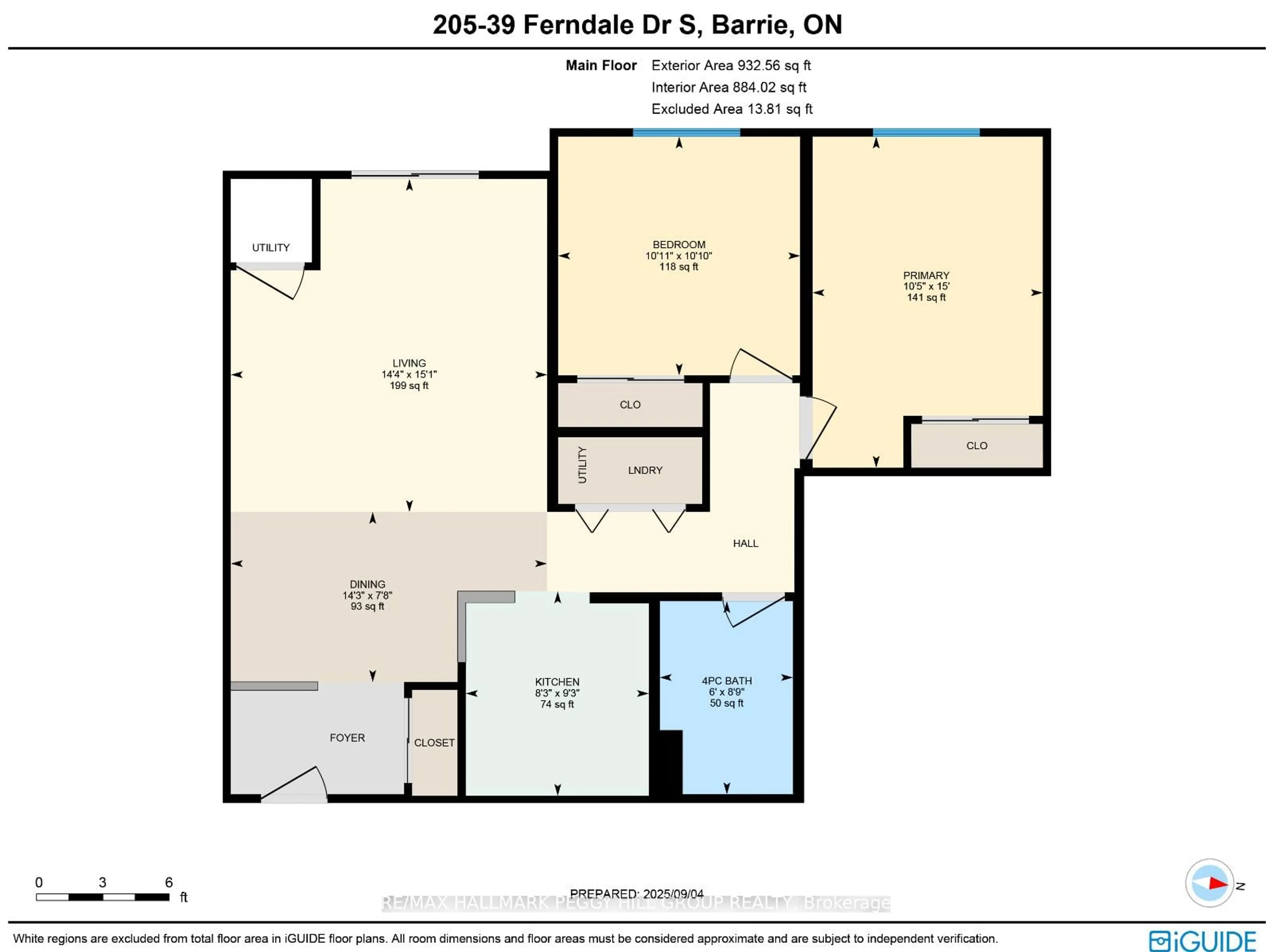 Floor plan for 39 Ferndale Dr #205, Barrie Ontario L4N 5T5