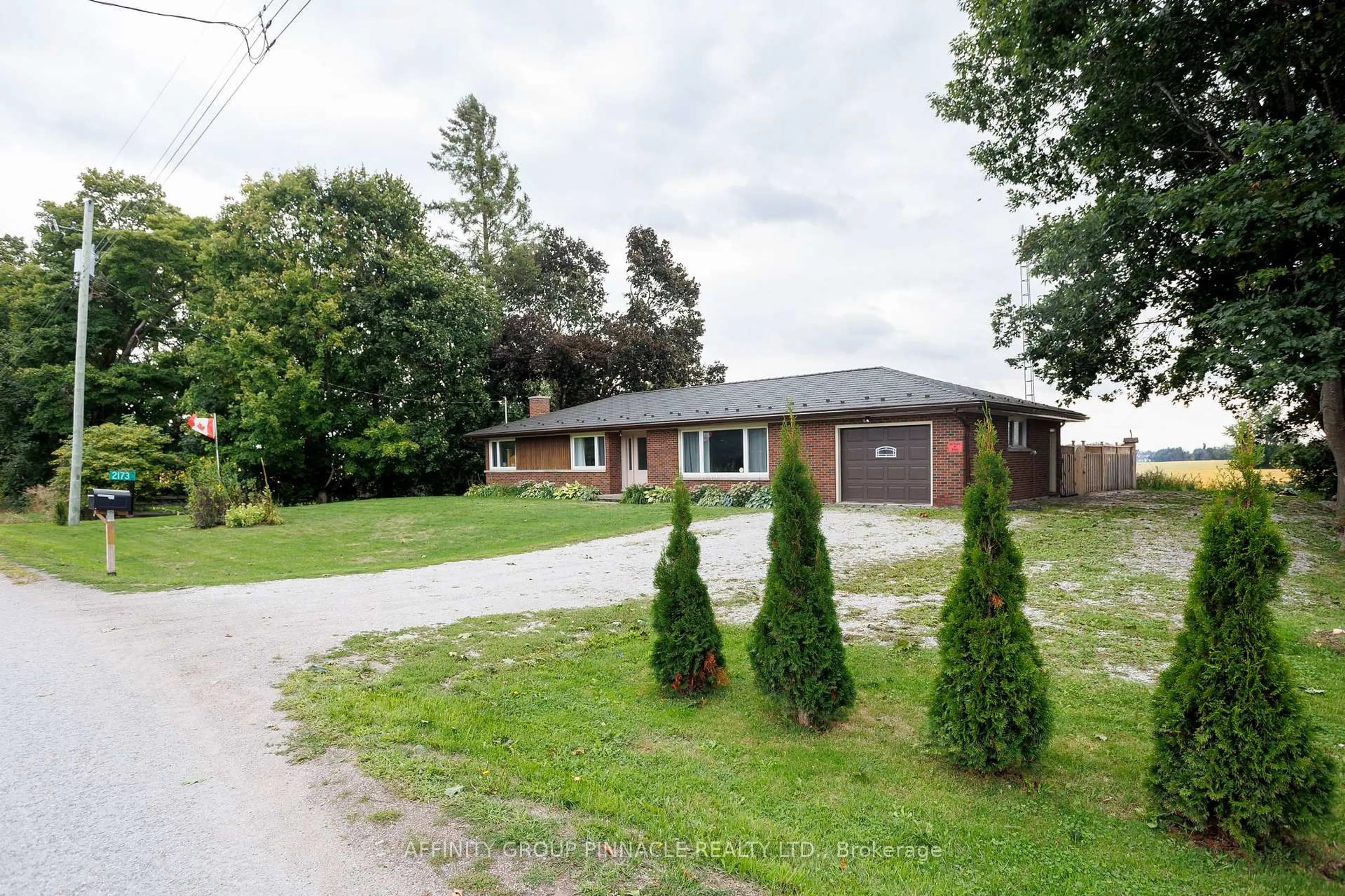 A pic from outside/outdoor area/front of a property/back of a property/a pic from drone, street for 2173 Concession 10 Rd, Ramara Ontario L0K 1B0