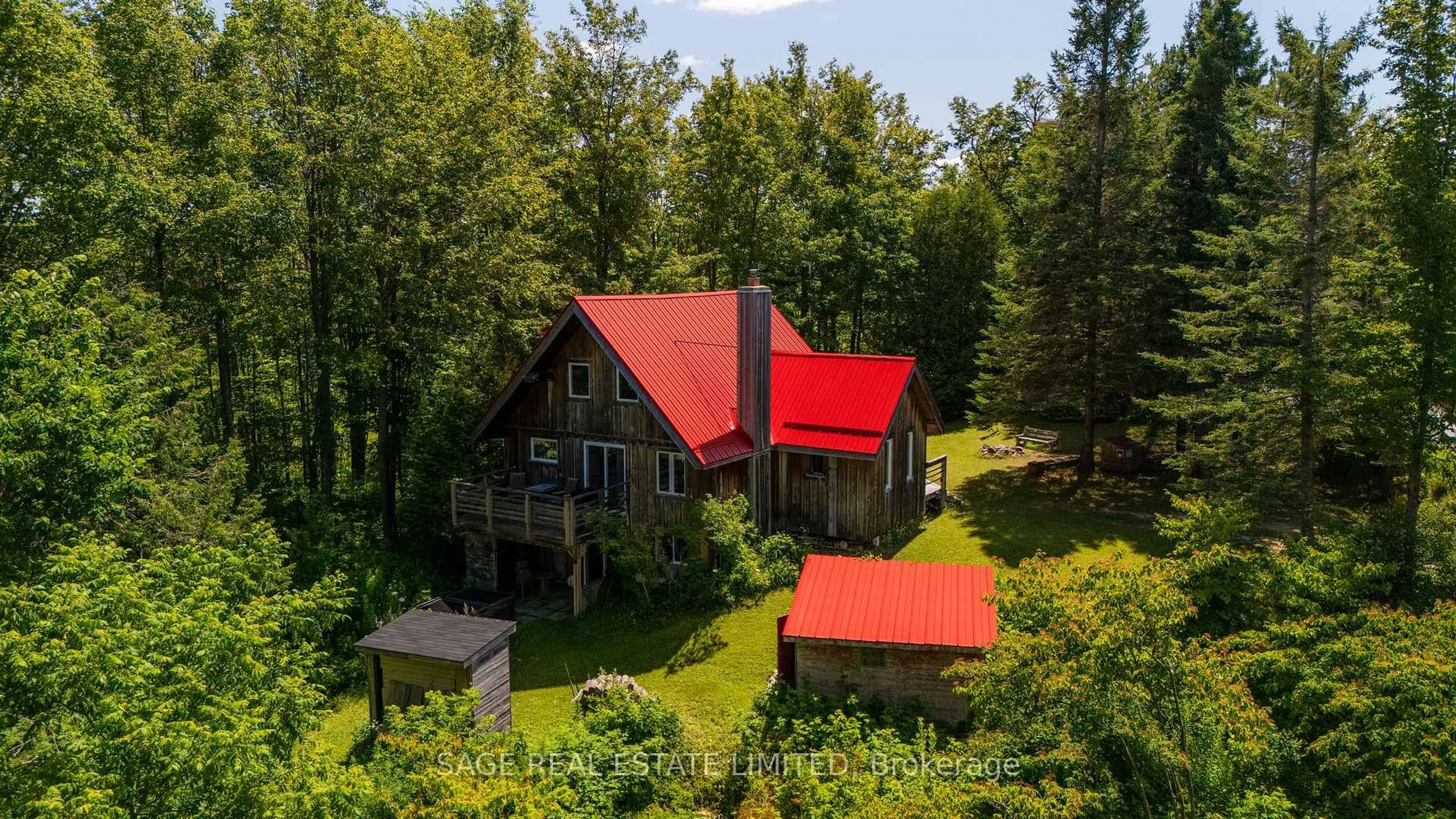 A pic from outside/outdoor area/front of a property/back of a property/a pic from drone, forest/trees view for 9324 Ewing Rd, Clearview Ontario N0C 1M0