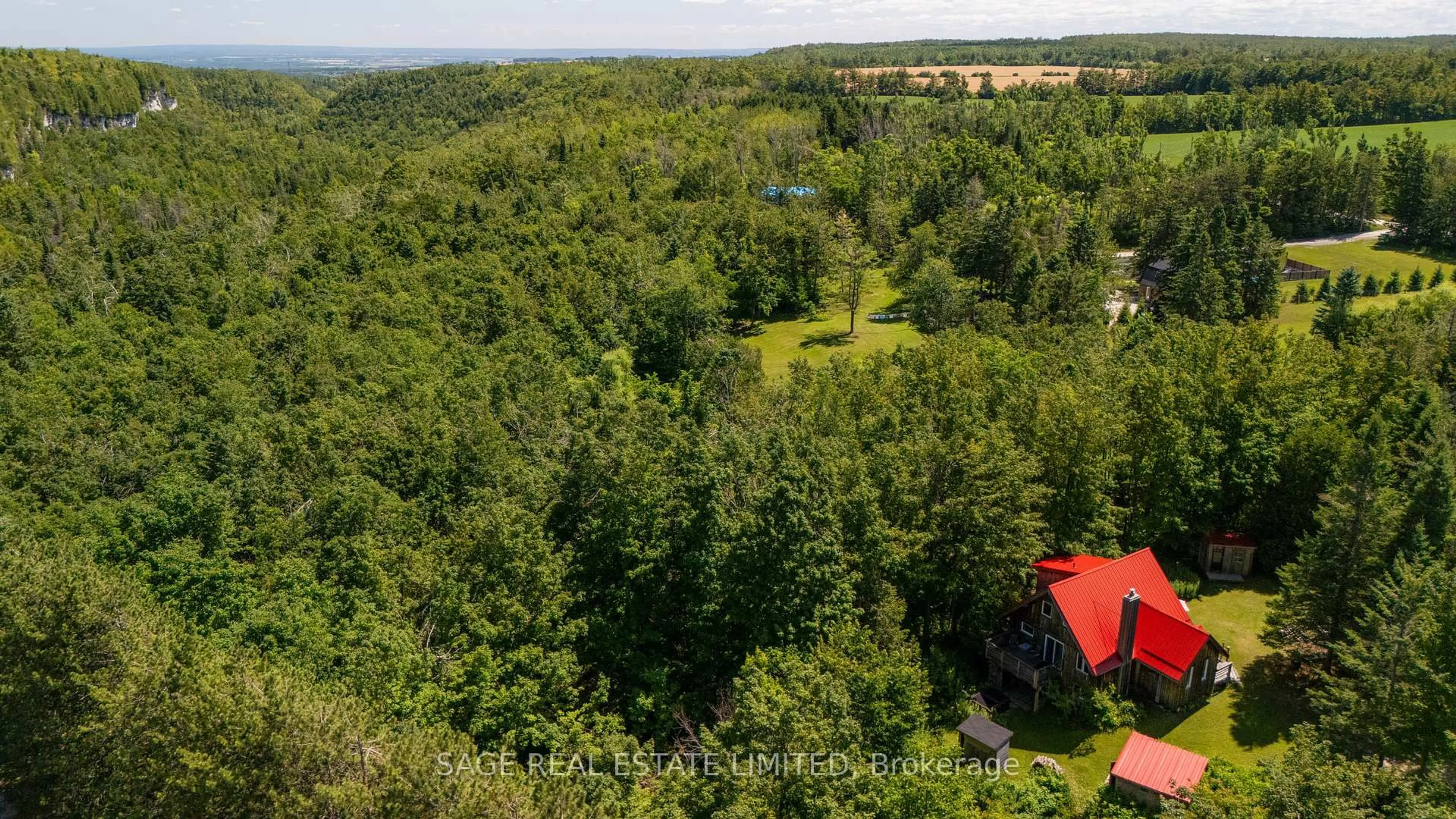 A pic from outside/outdoor area/front of a property/back of a property/a pic from drone, forest/trees view for 9324 Ewing Rd, Clearview Ontario N0C 1M0
