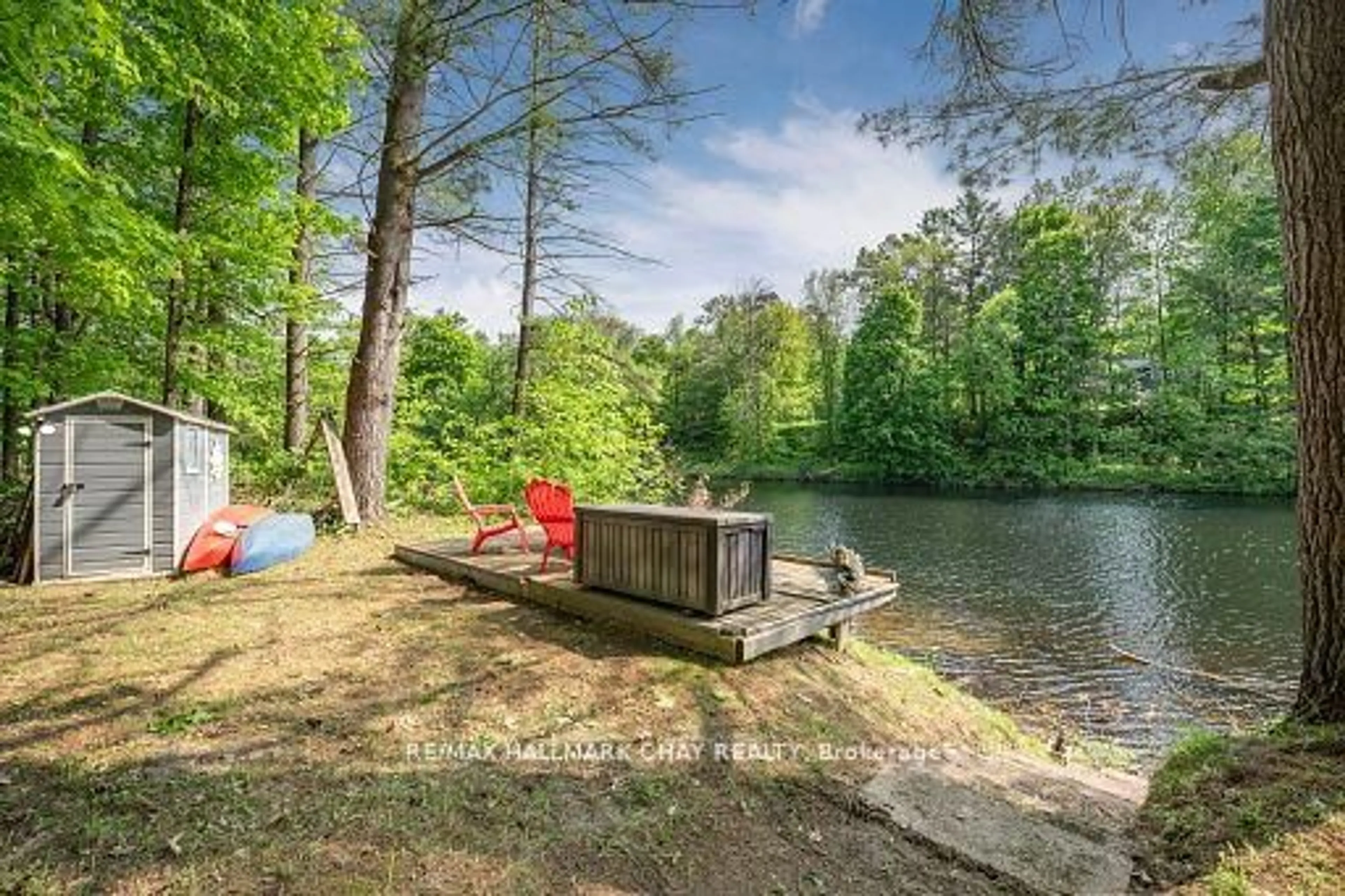 A pic from outside/outdoor area/front of a property/back of a property/a pic from drone, water/lake/river/ocean view for 4310 Canal Rd, Severn Ontario L0K 2B0